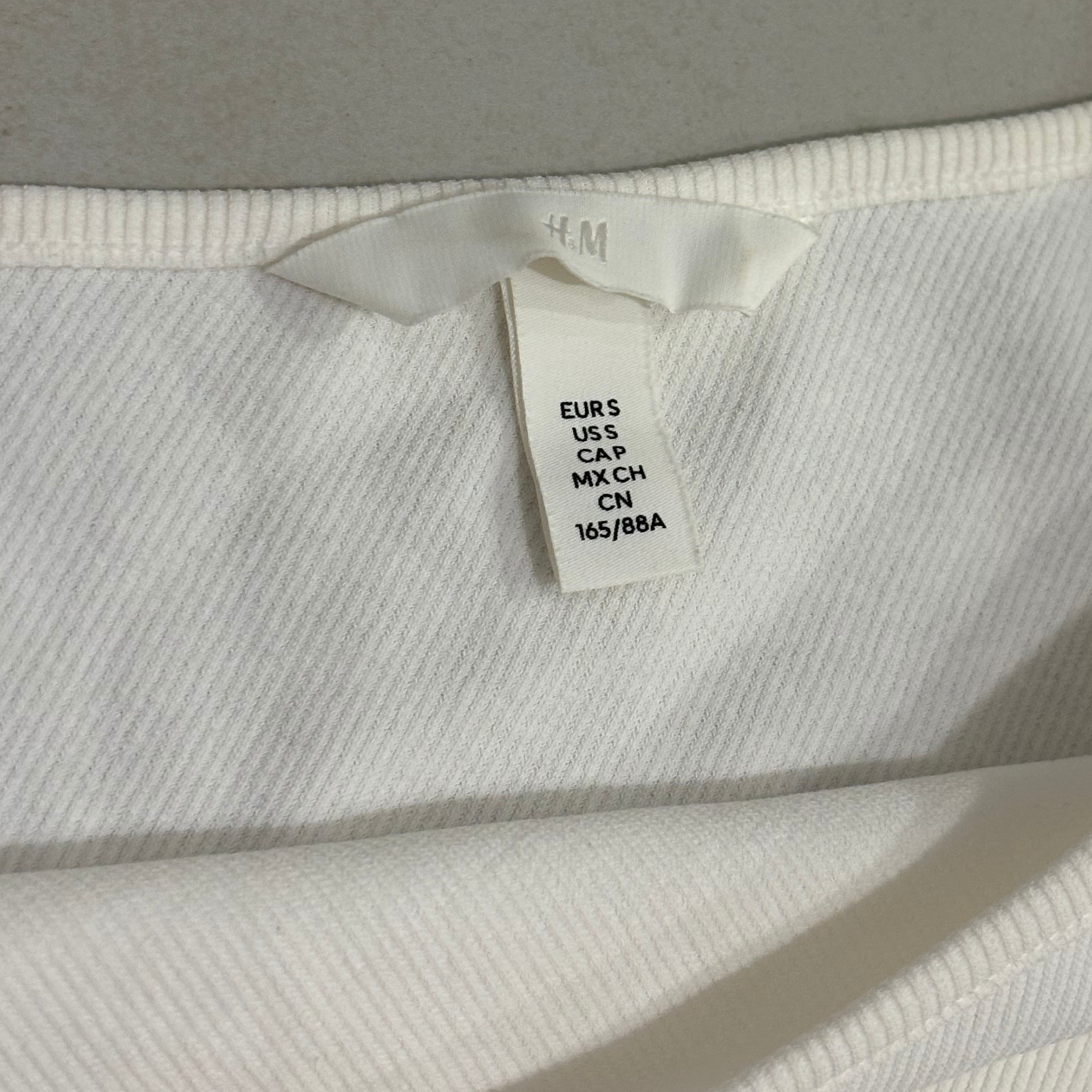H&M White One Shoulder Top