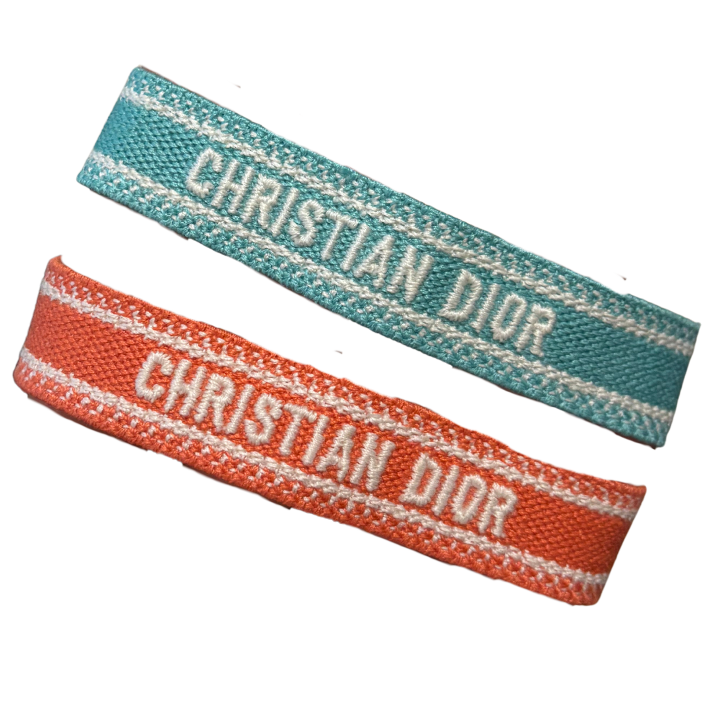 Dior Woven Bracelet Set - Pink / Blue