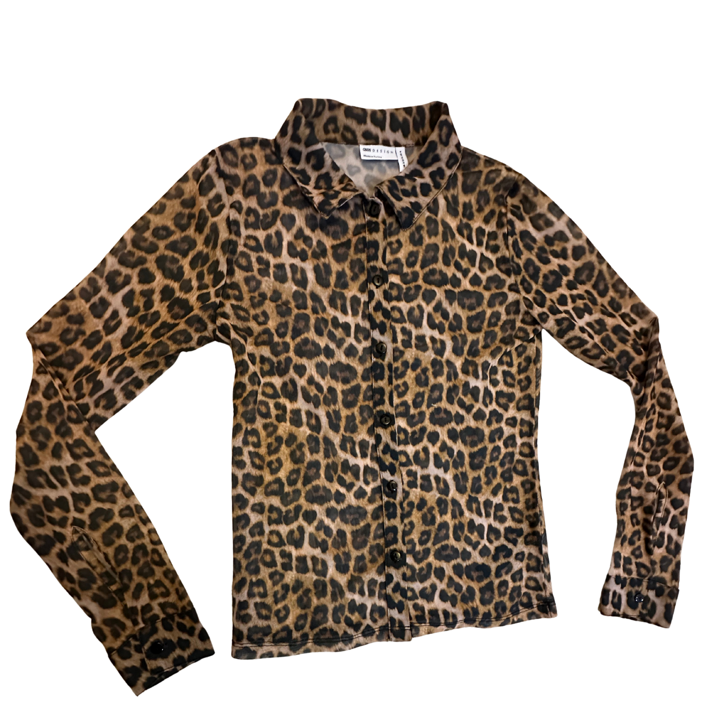 ASOS Sheer Leopard Print Shirt