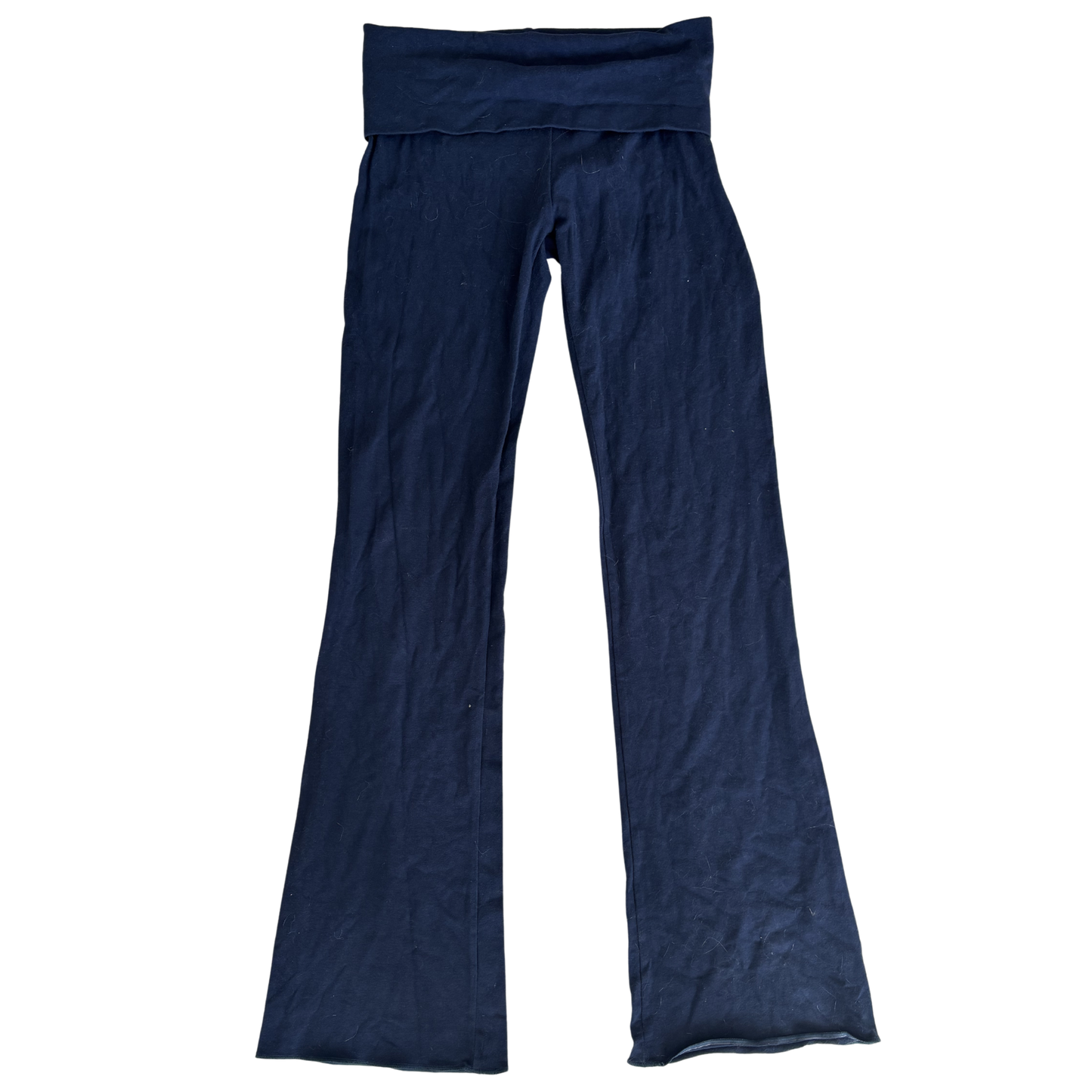 SKIMS Navy Fold Over Waist Flared Leggings