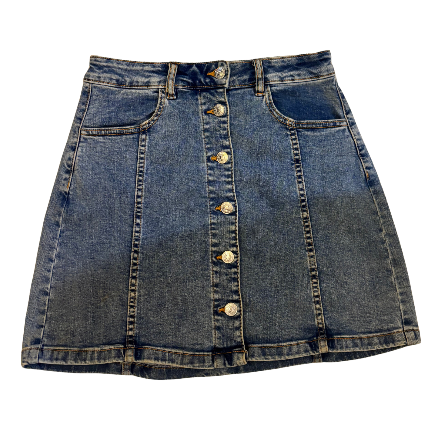 Mango Denim Button Up Skirt