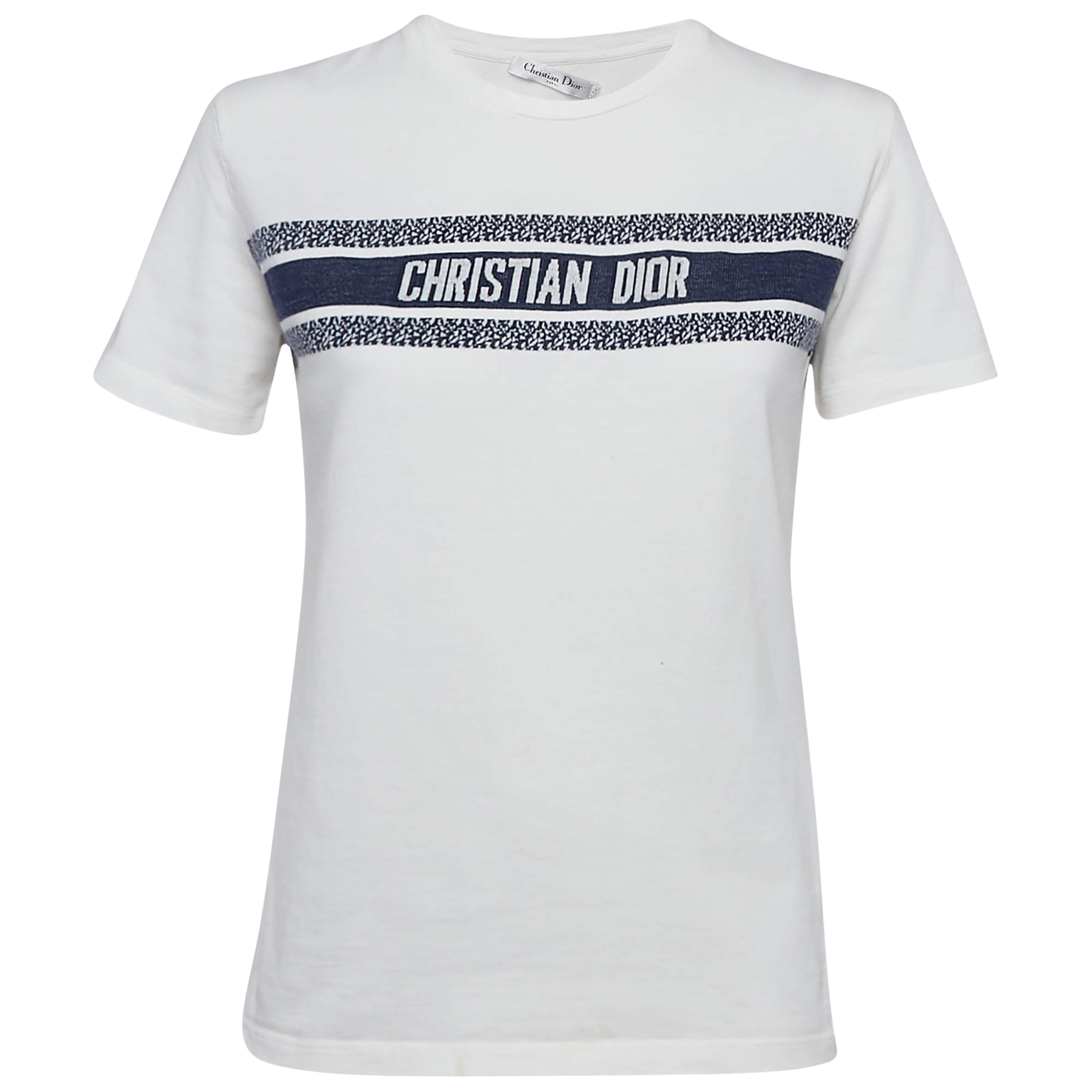Christian Dior White Logo Patterned Cotton Shirt