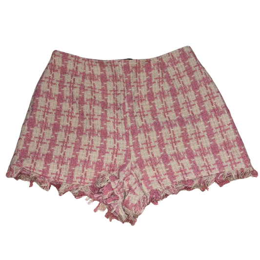 Missguided Pink Tweed Shorts
