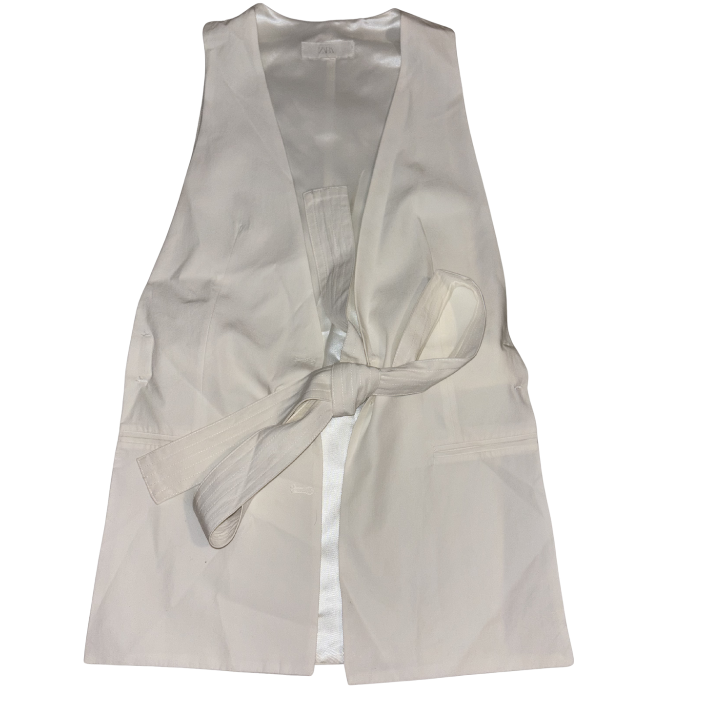 Zara White Cut Out Waistcoat