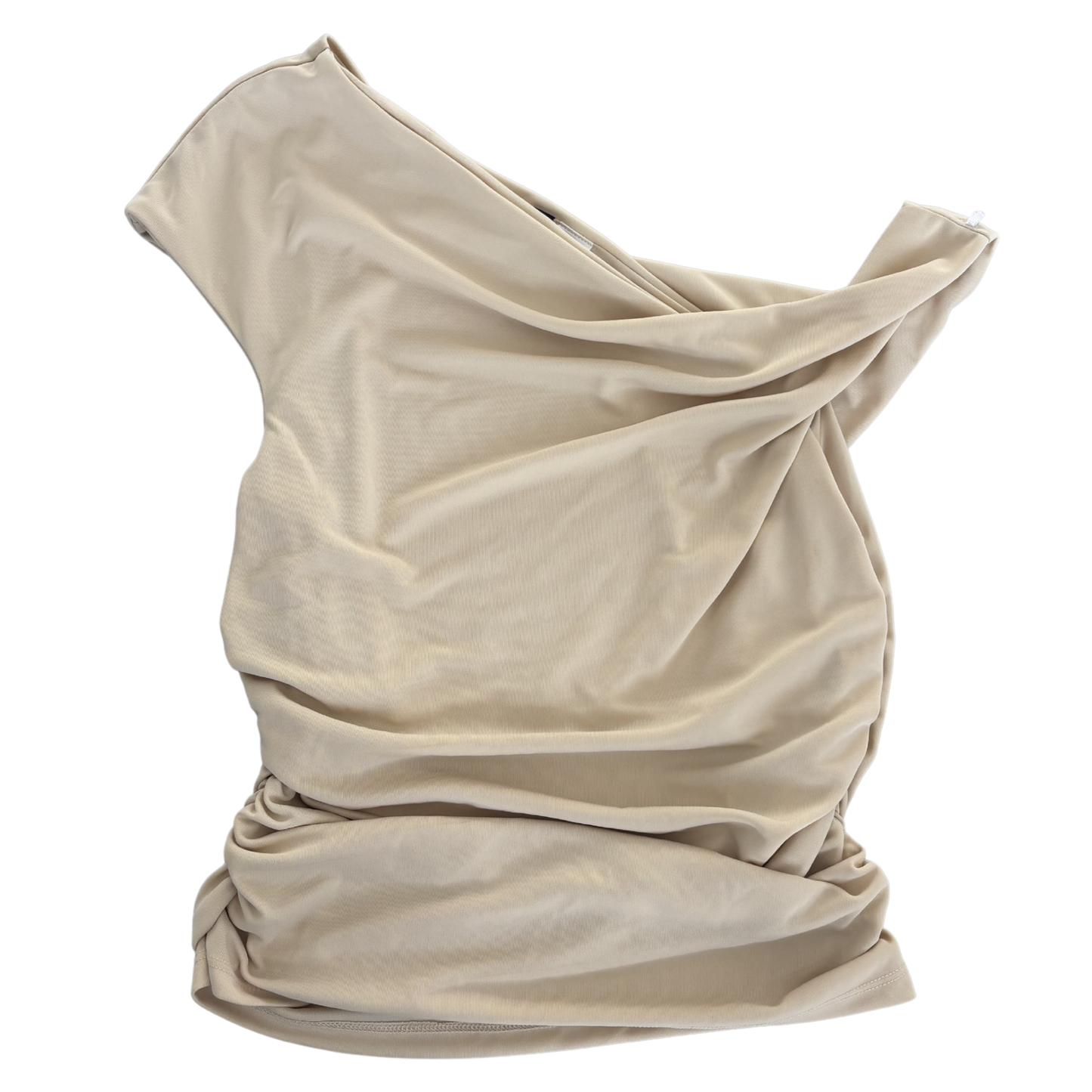 H&M Beige One Shoulder Top