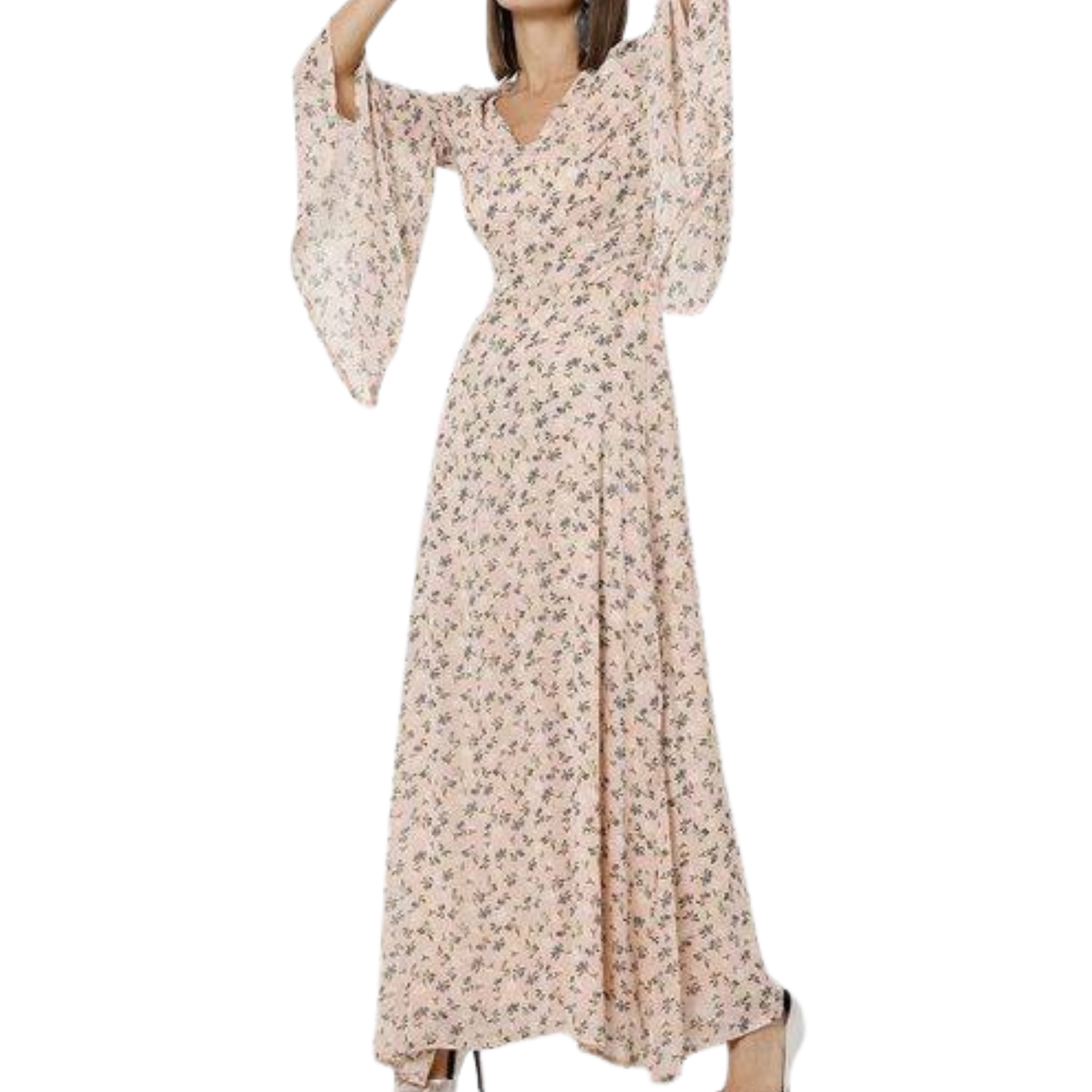 Mela London Pink Floral Maxi Dress