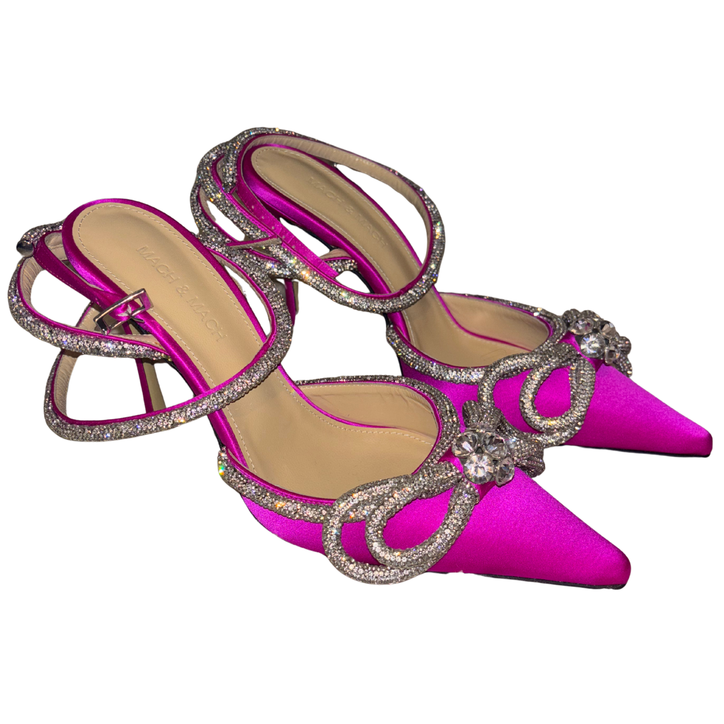 Mach & Mach Double Bow Heels - Pink