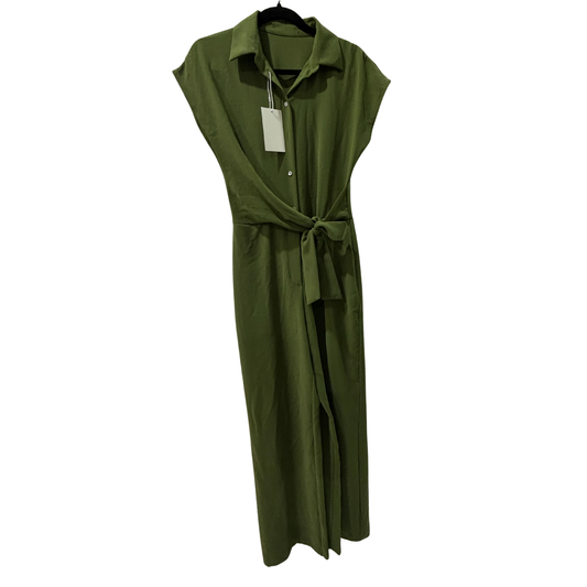 Zara Green Sleeveless Jumpsuit