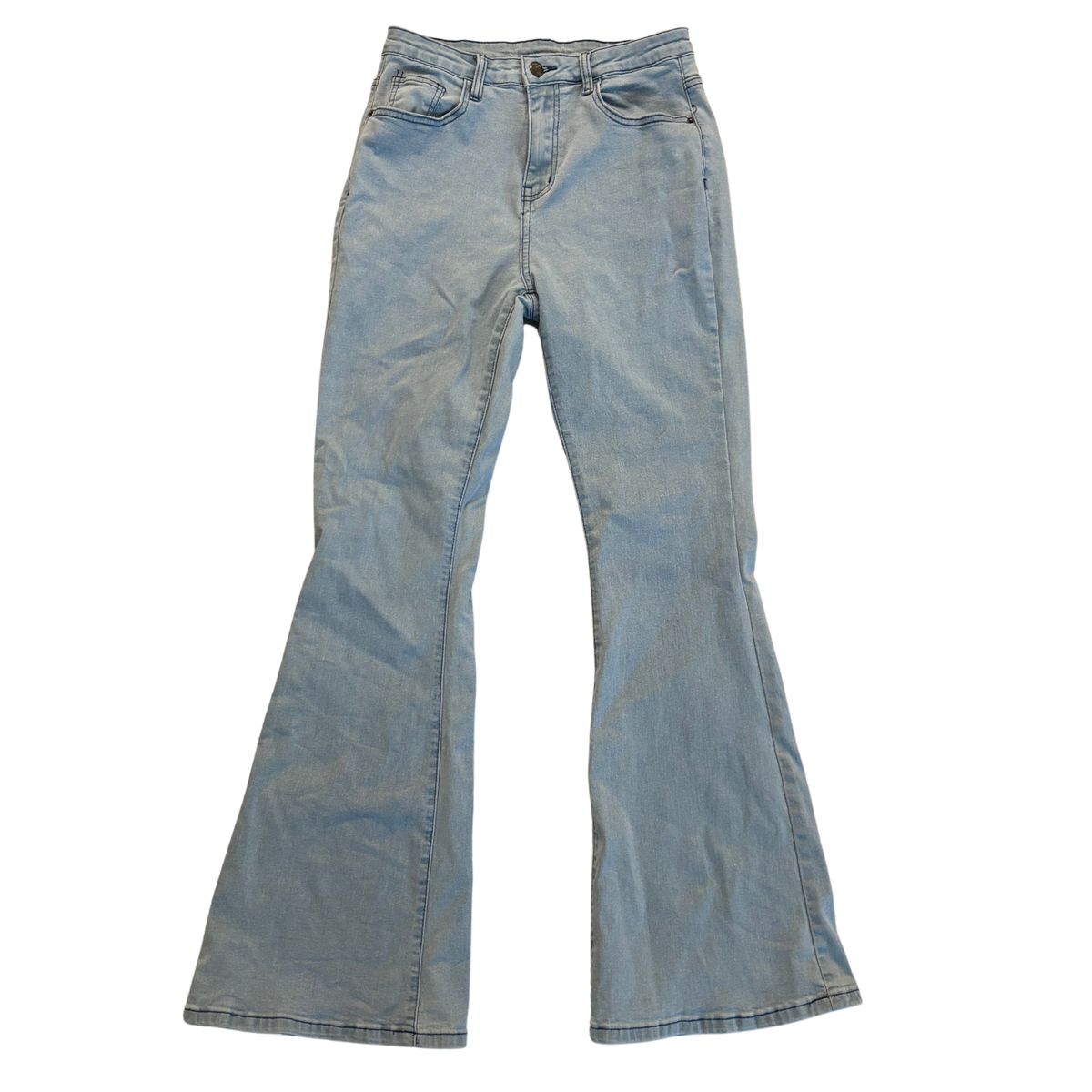 Light Blue Denim Flared Jeans