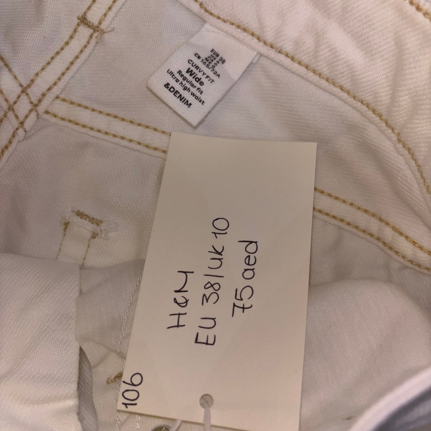 H&M Curvy Fit Wide Leg Jeans