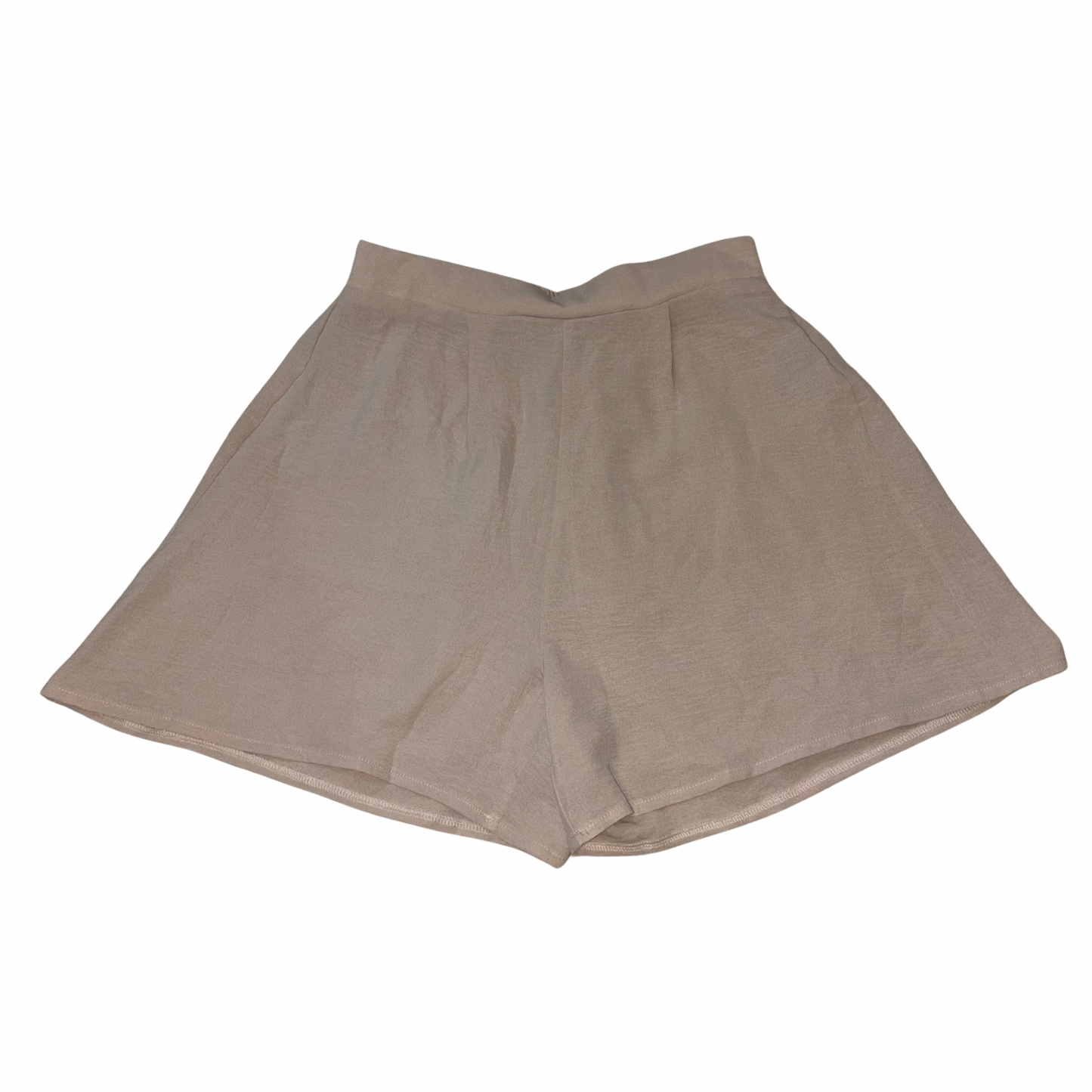 Beige Elasticated Waist Shorts