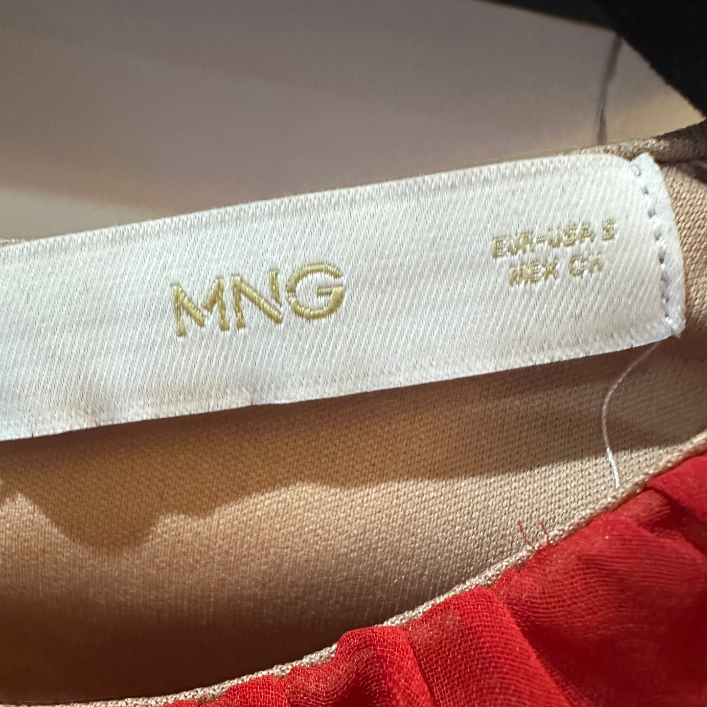 Mango Red Chiffon Jumpsuit