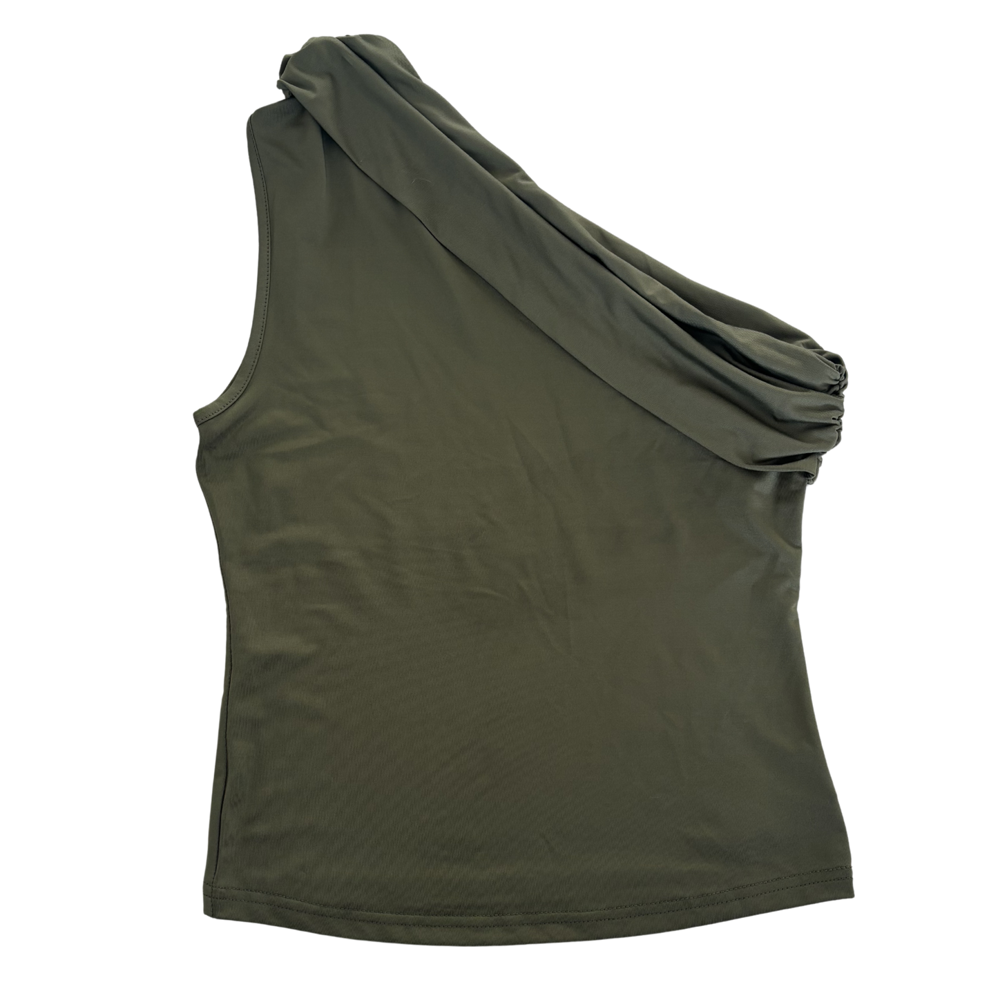 Green Slinky One Shoulder Top