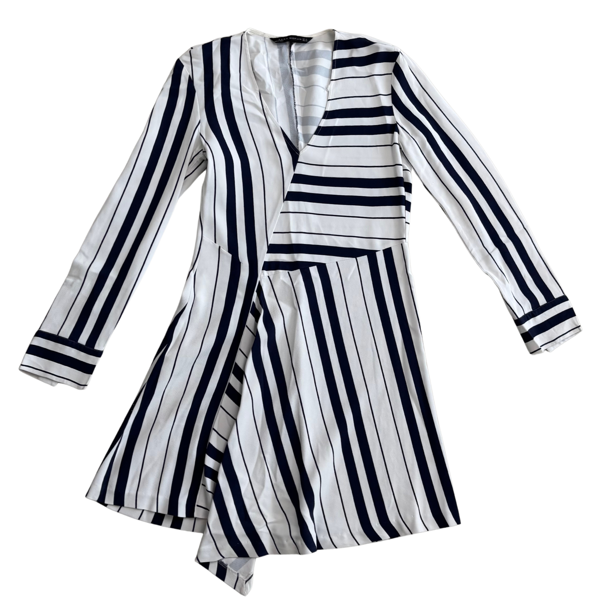 Zara Blue & White Striped Mini Dress
