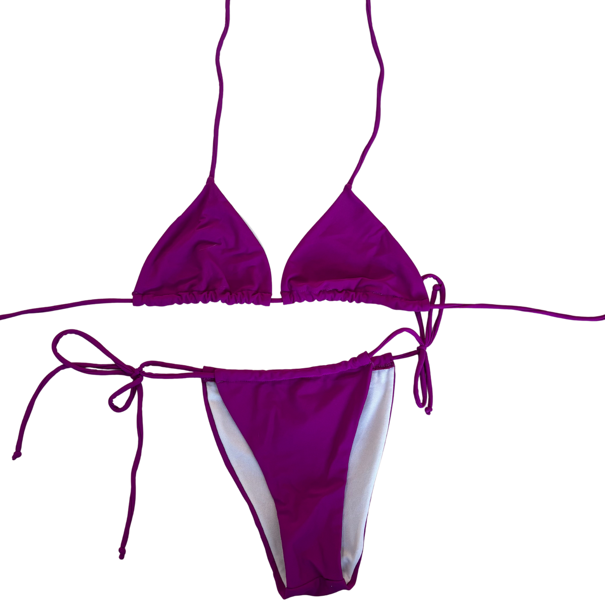 Purple Triangle Bikini Set