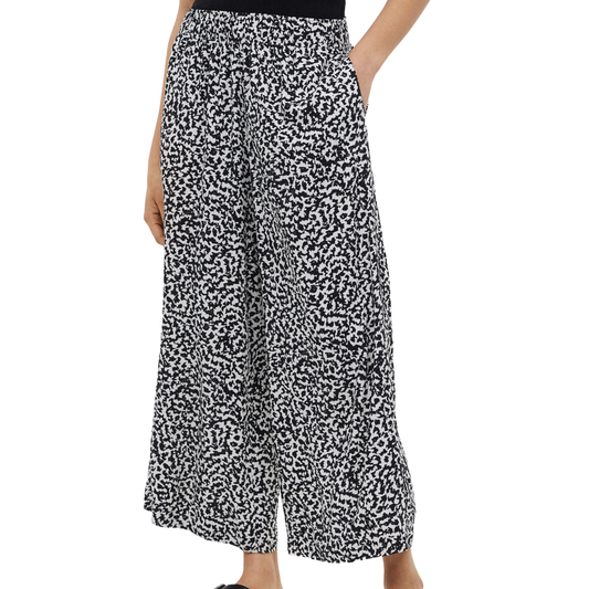 H&M Black & White Abstract Print Culottes
