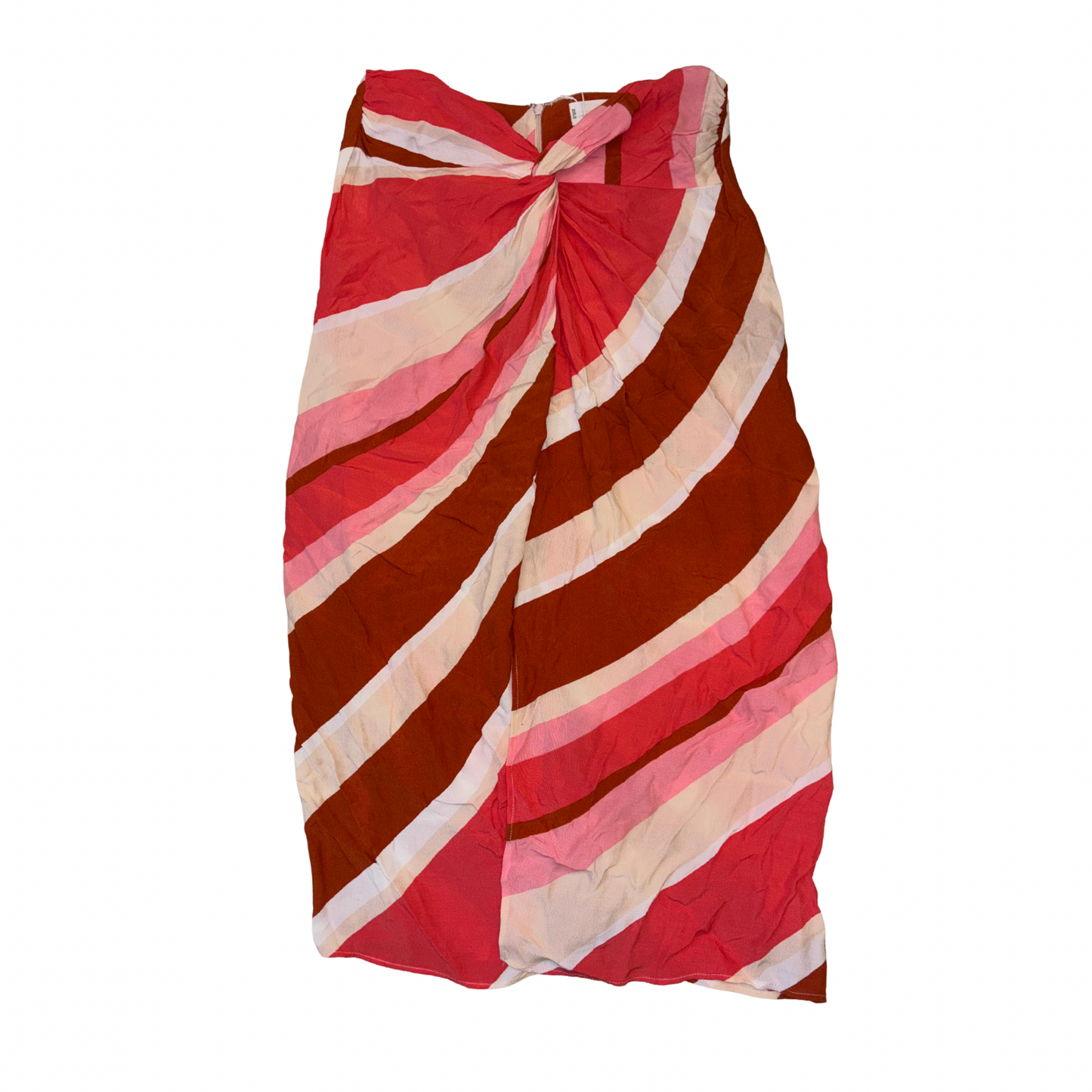 Mango Pink & Orange Striped Skirt
