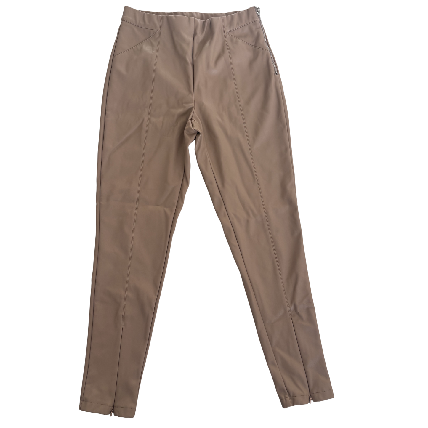 In The Style Brown Leather Trousers