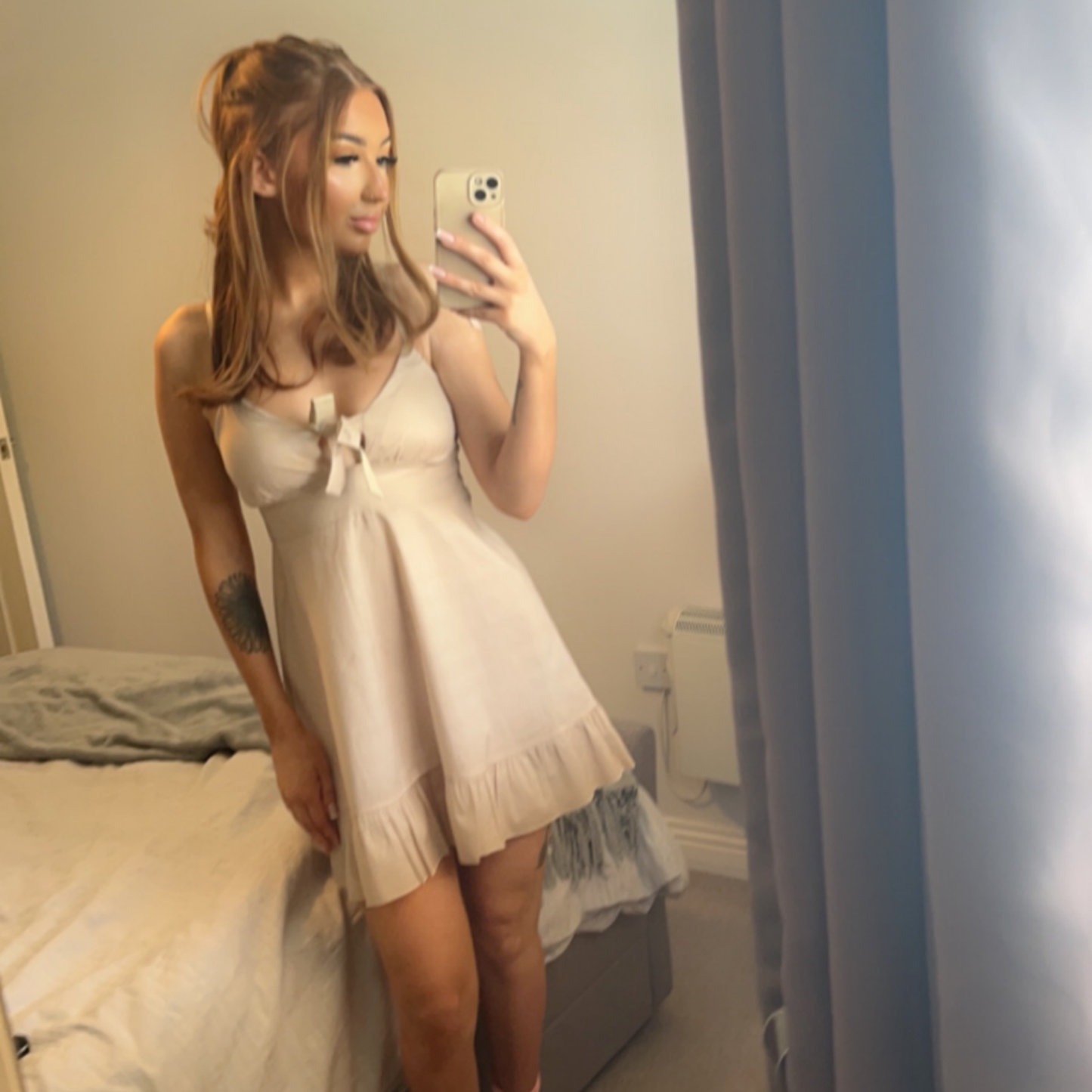 Nude Mini Dress