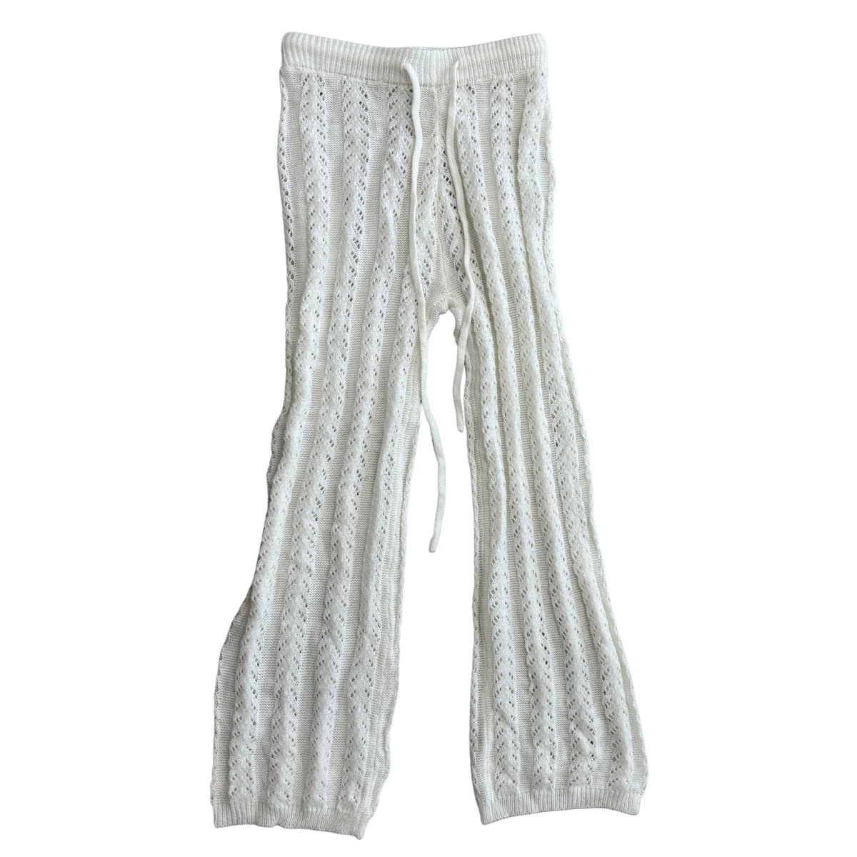 White Crochet Beach Trousers
