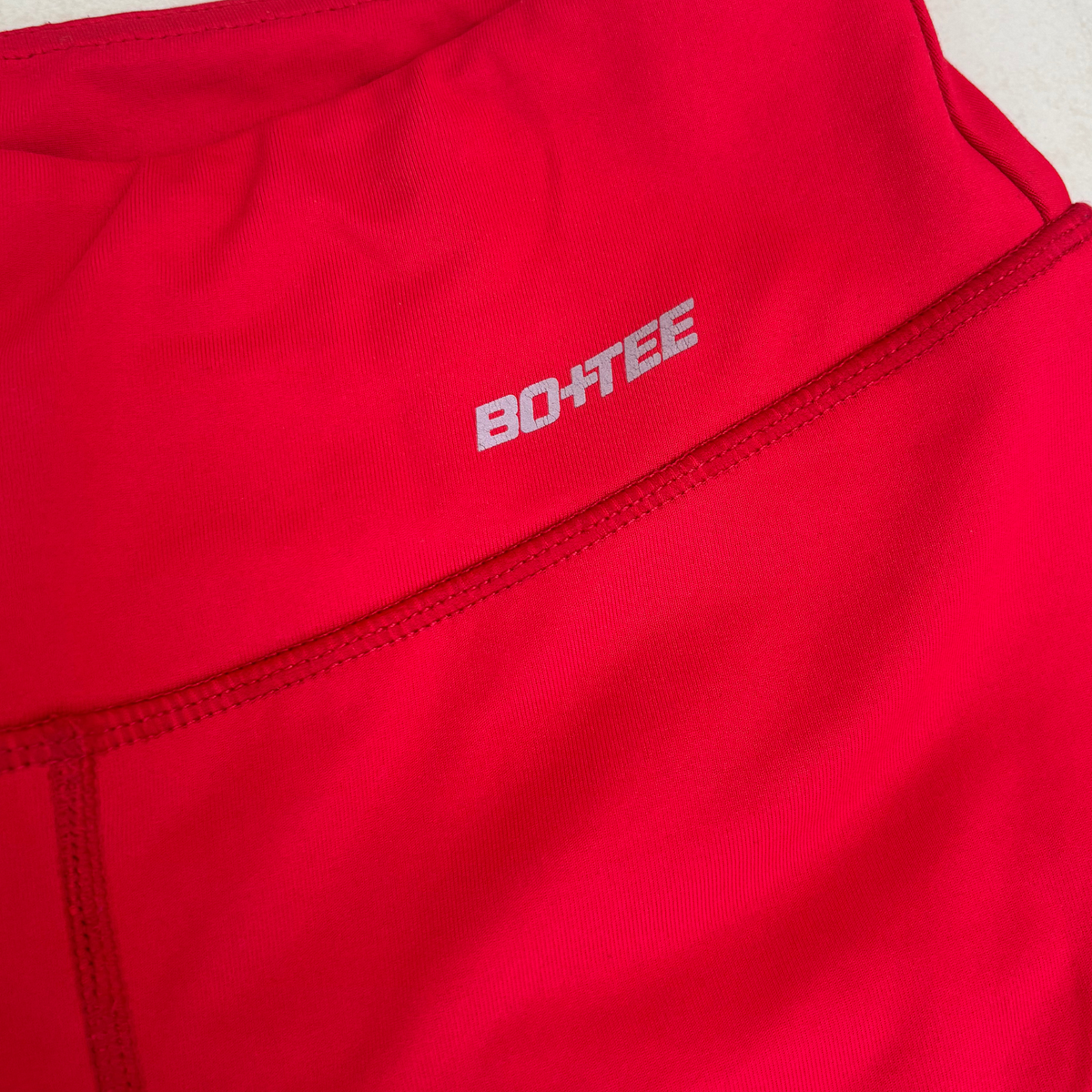 Bo + Tee Red Scrunch Leggings