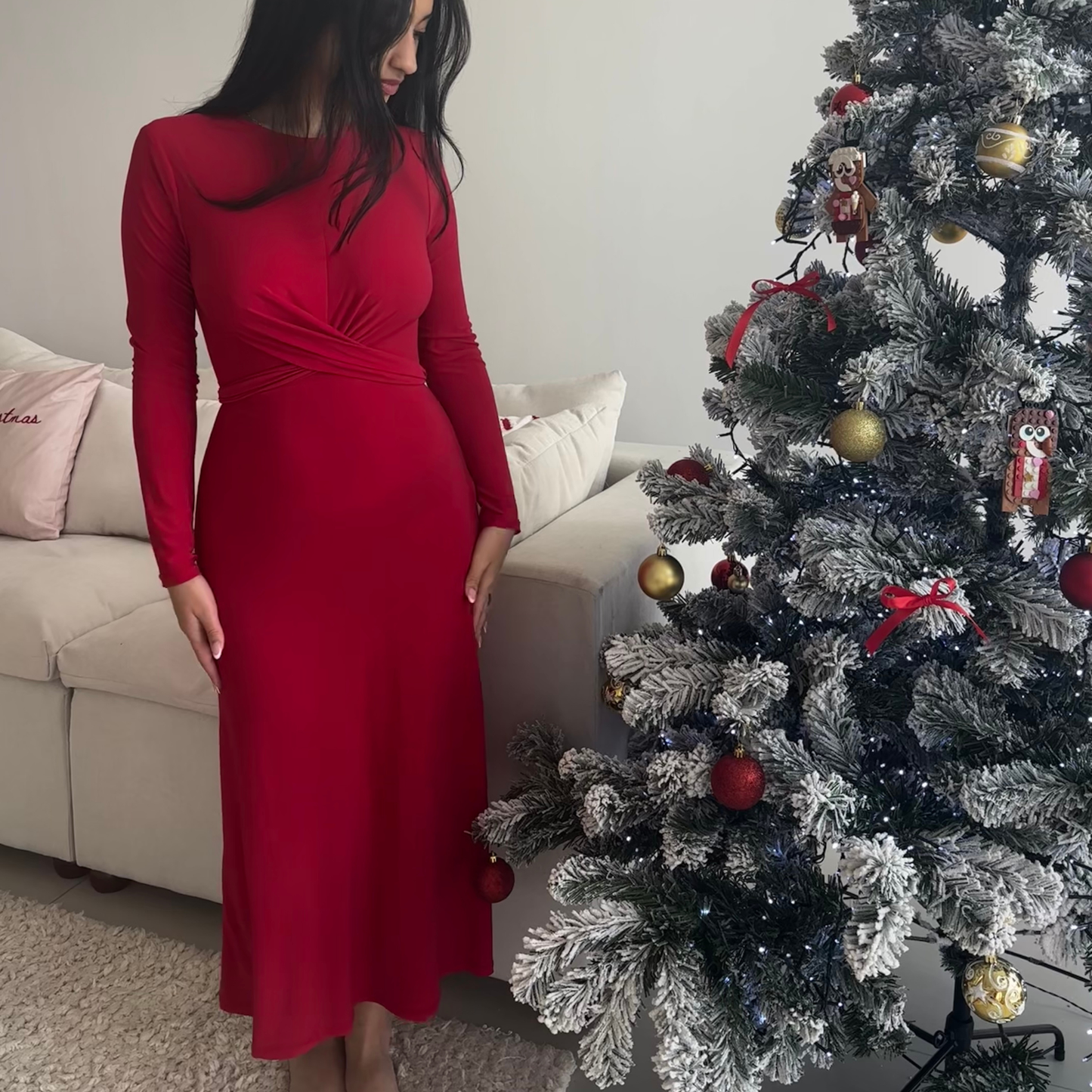 Little Mistress Red Midaxi Dress