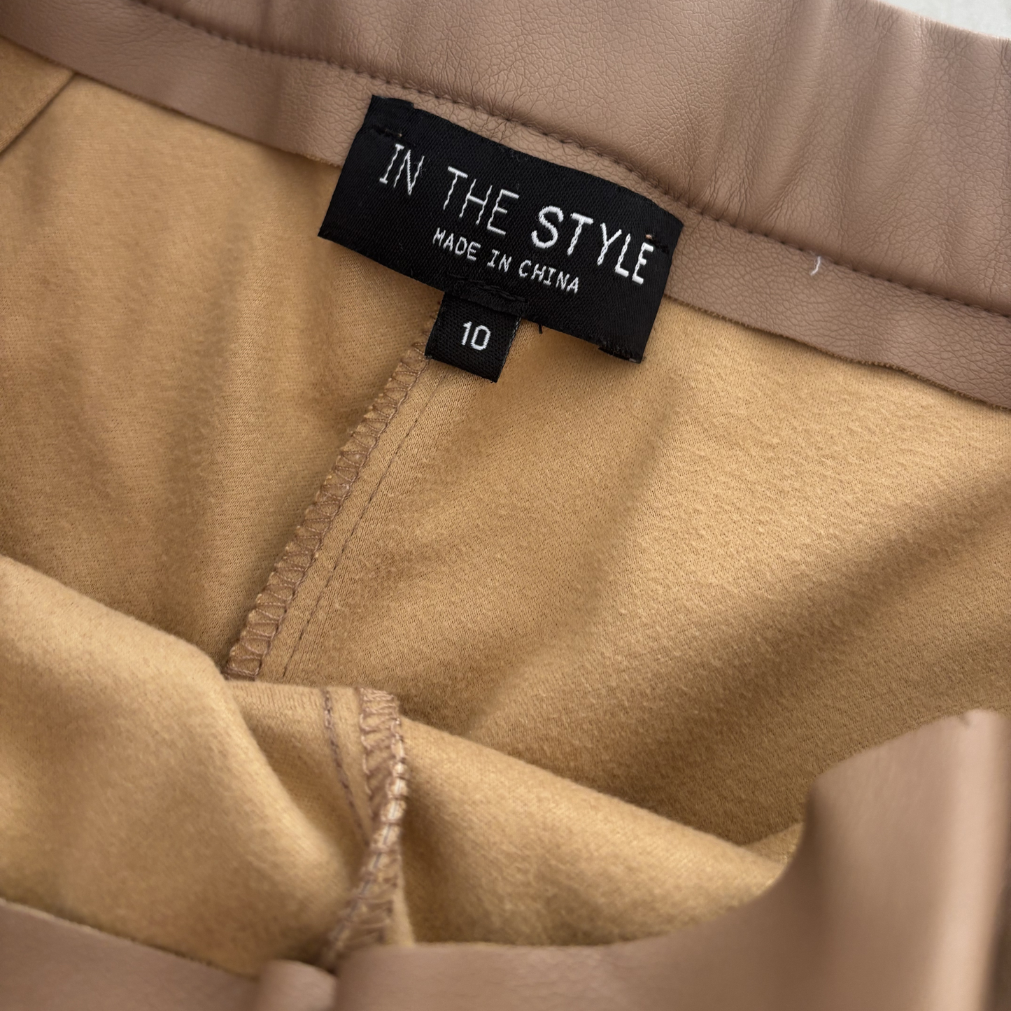 In The Style Brown Leather Trousers