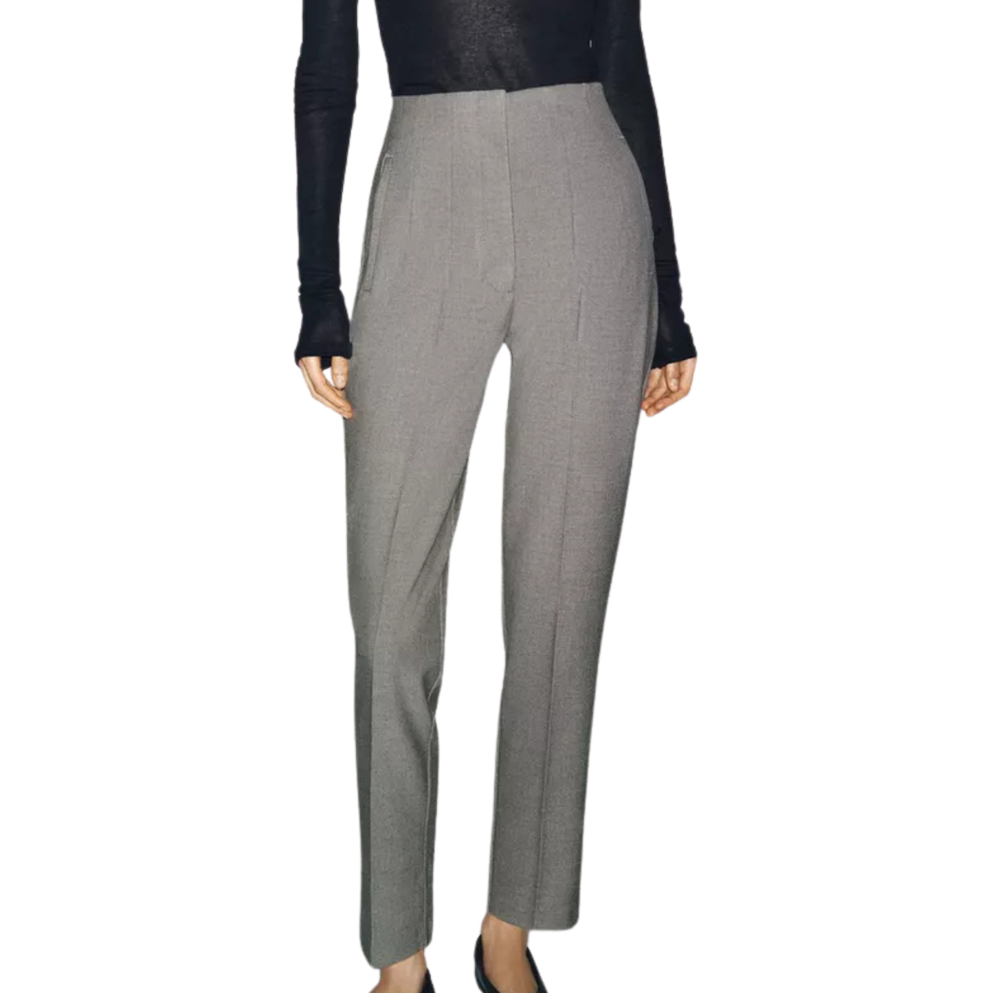 Zara Grey High Waisted Trousers