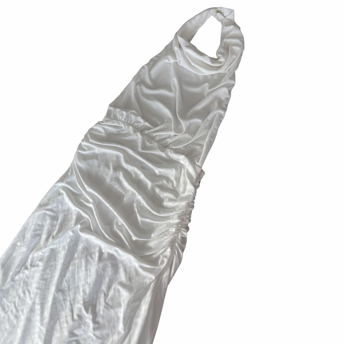 Zara White Halterneck Maxi Dress