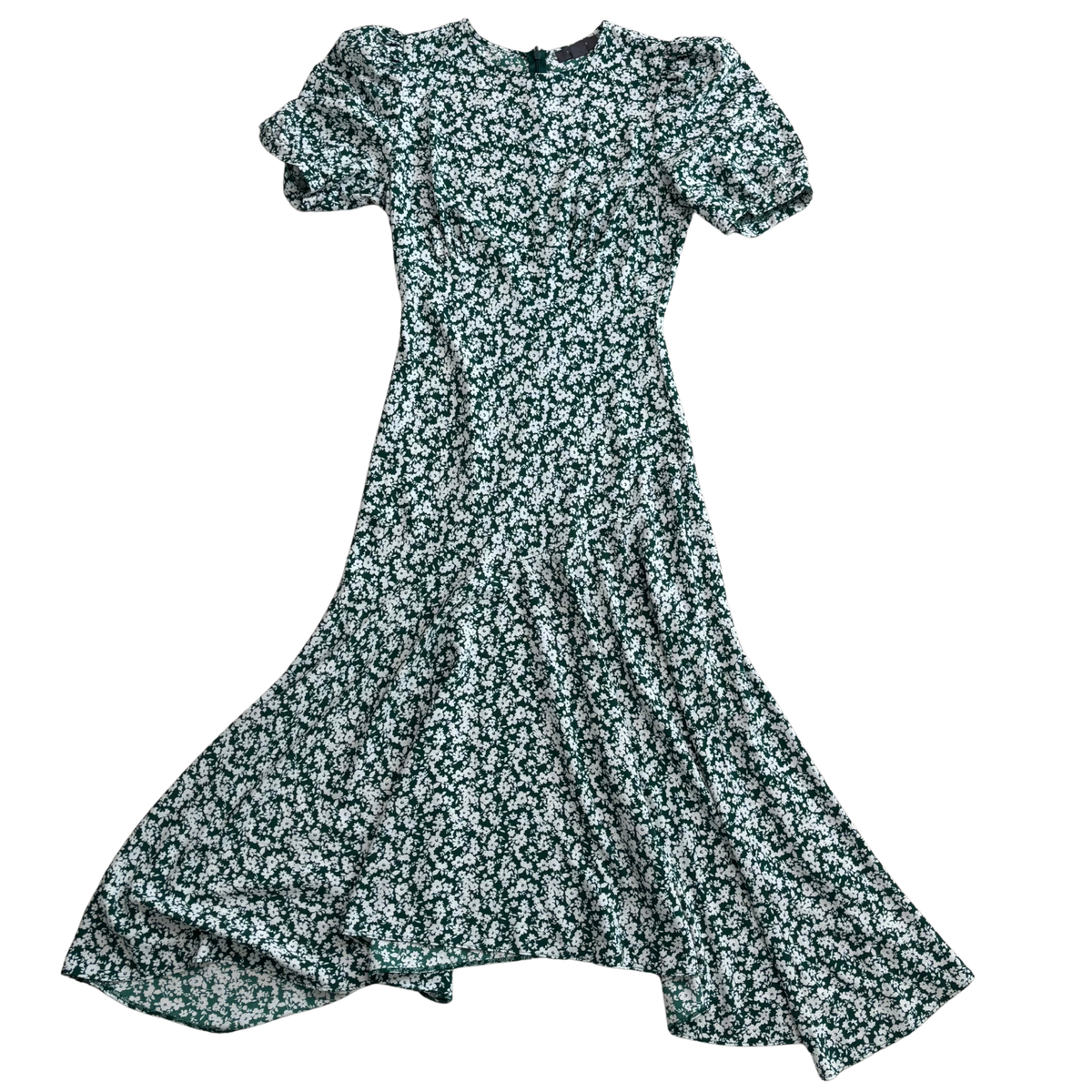 Green Flower Detail Maxi Dress