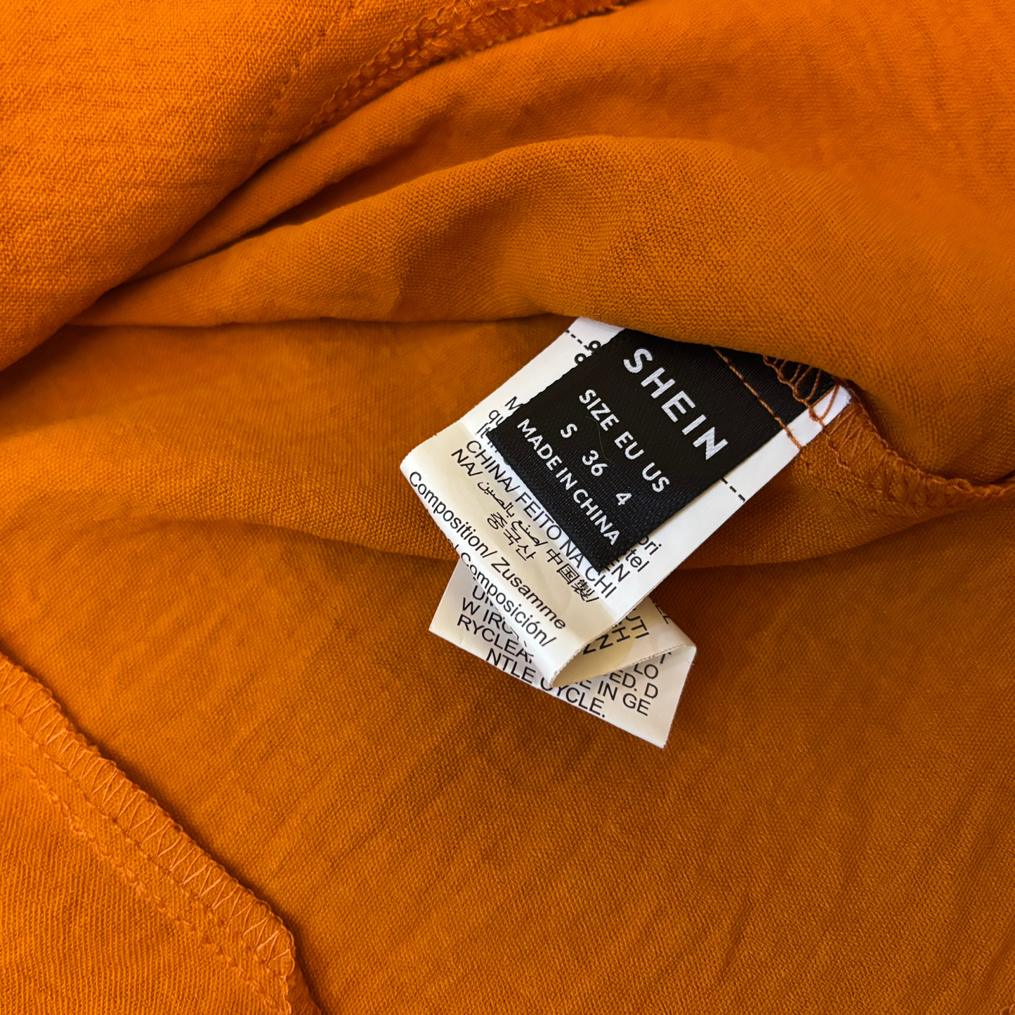 Rust Orange Button-Up Sleeveless Shirt