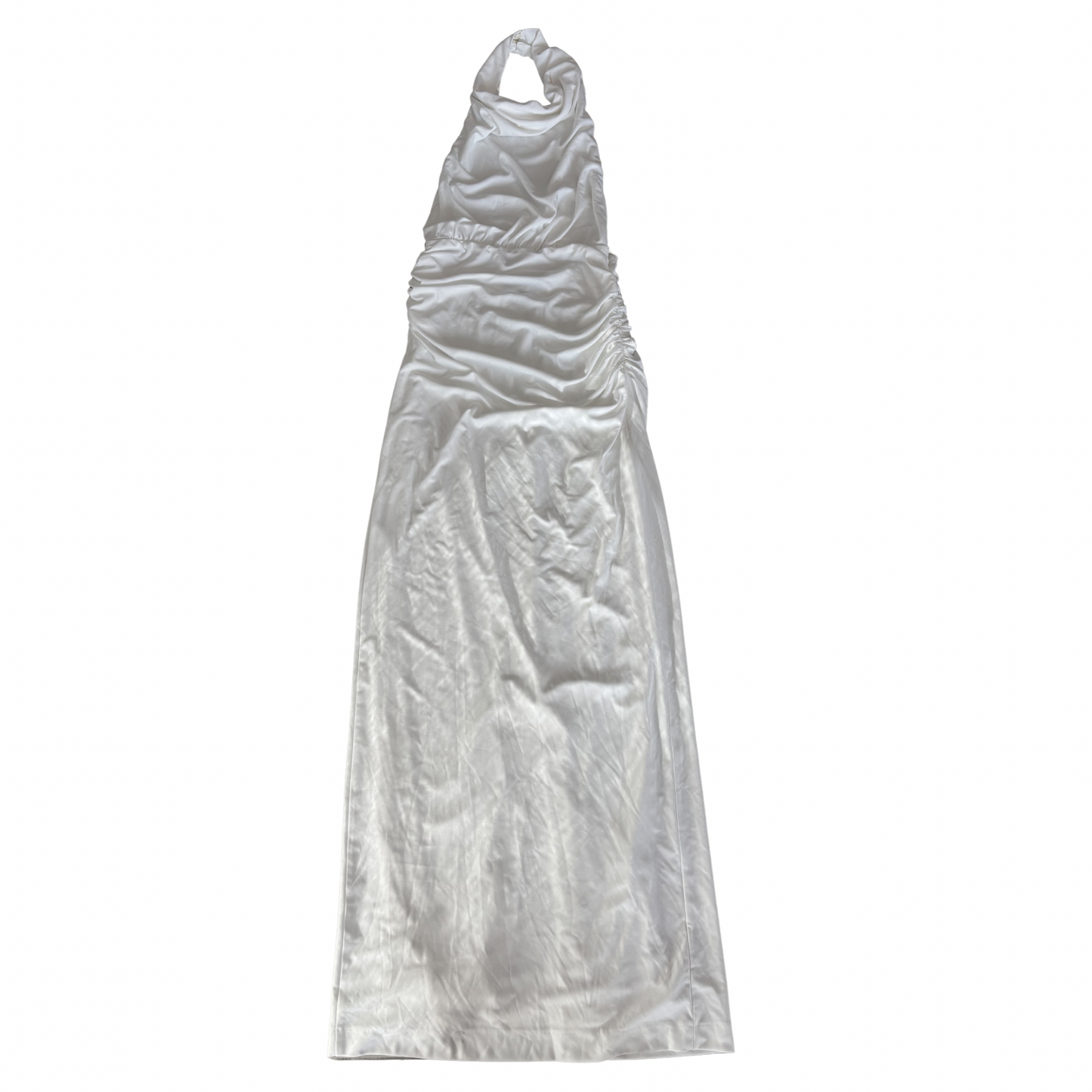 Zara White Halterneck Maxi Dress