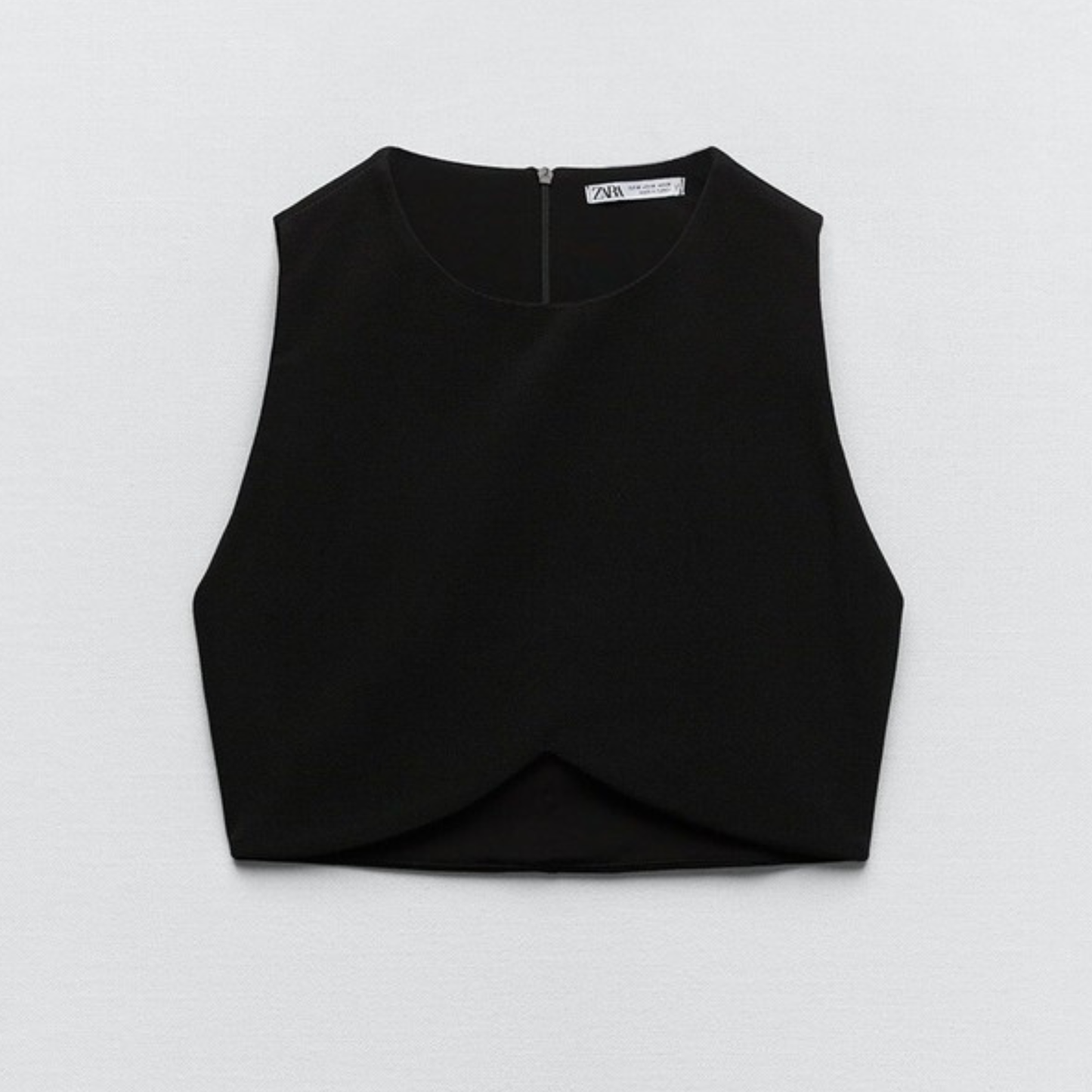 Zara Black Ribbed Top