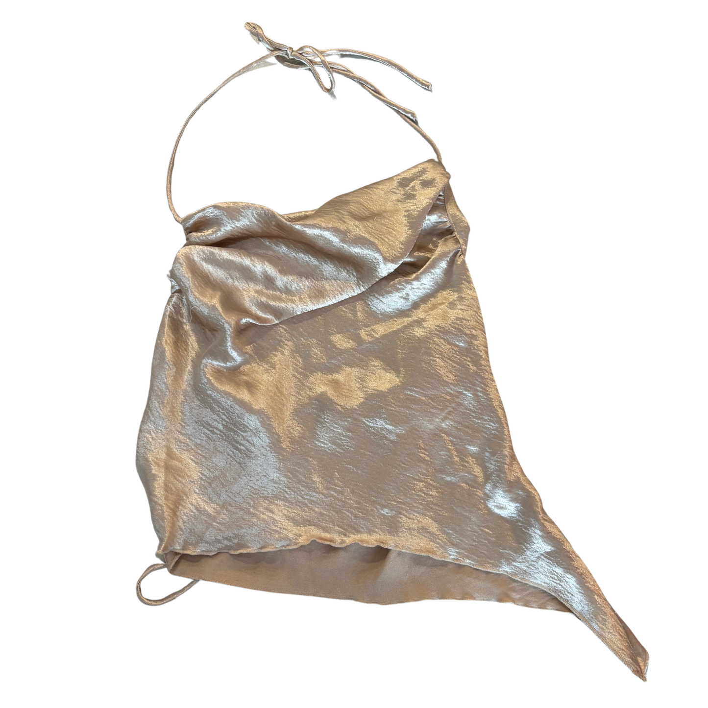 Gold Cowl Neck Asymmetric Top