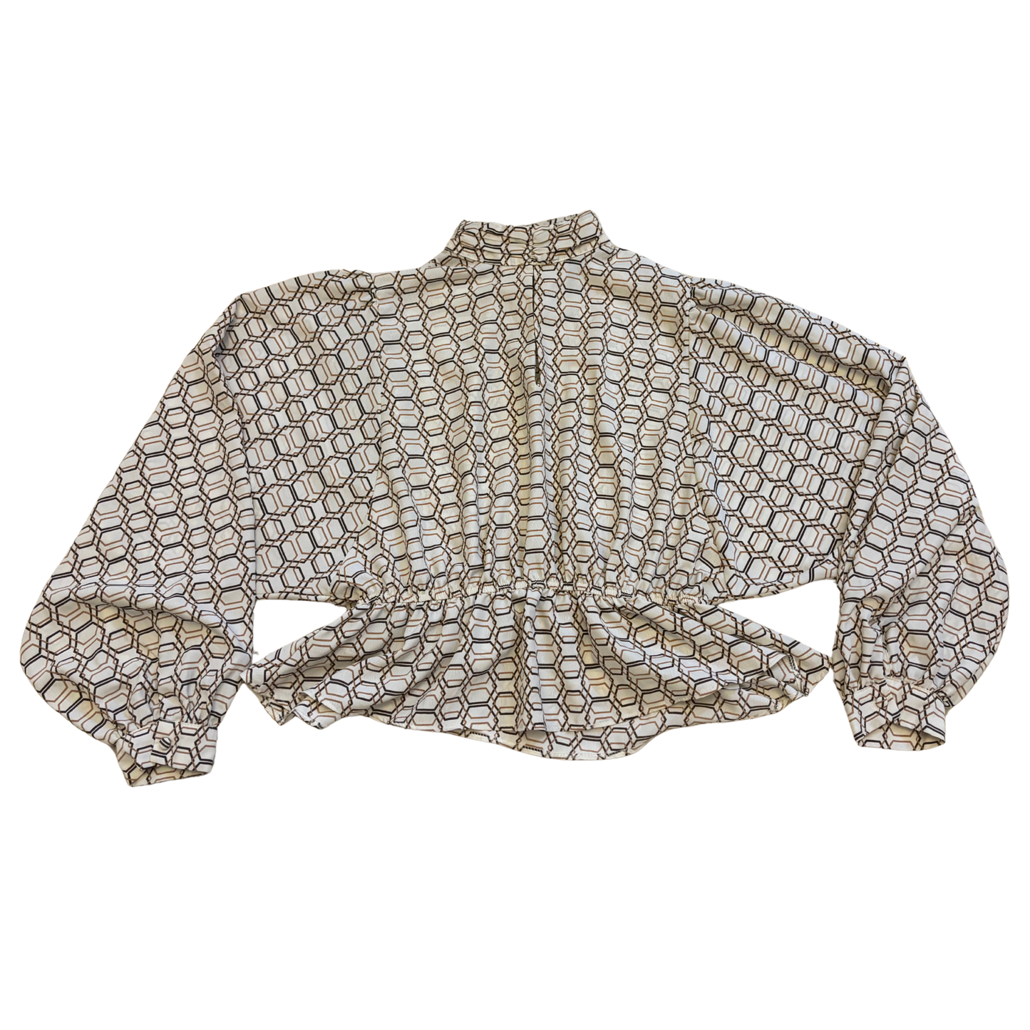 Geometric Pattern Satin Shirt