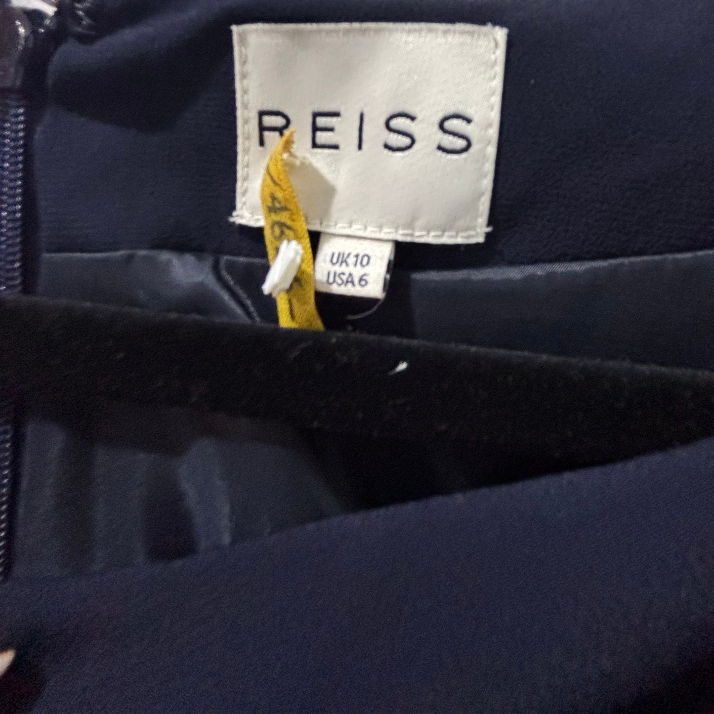 Reiss Black Fitted Cowl Neck Midi Dress