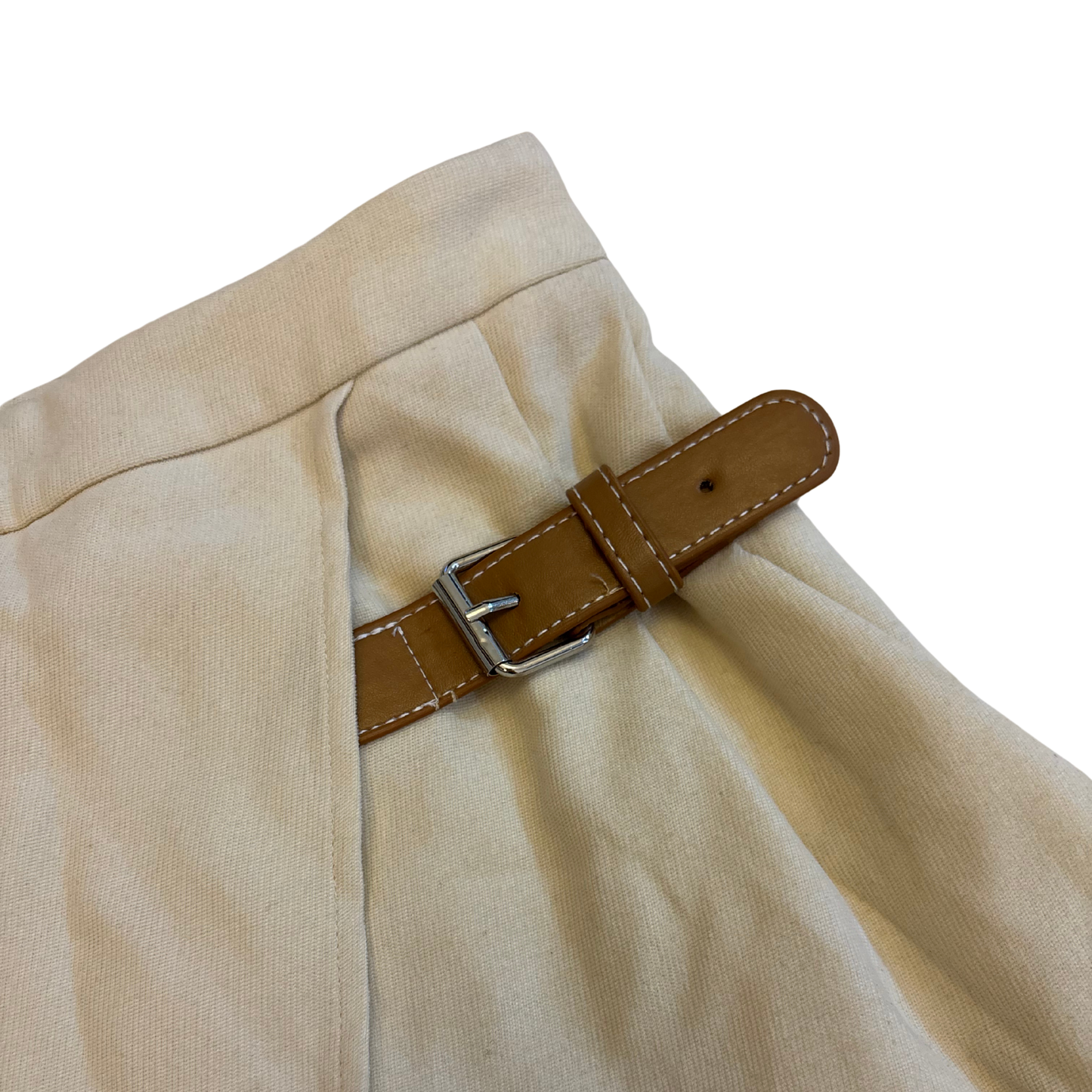 Pleated Belt Side Skort