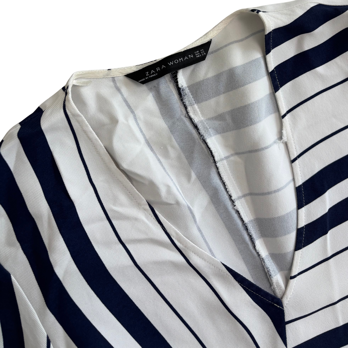 Zara Blue & White Striped Mini Dress