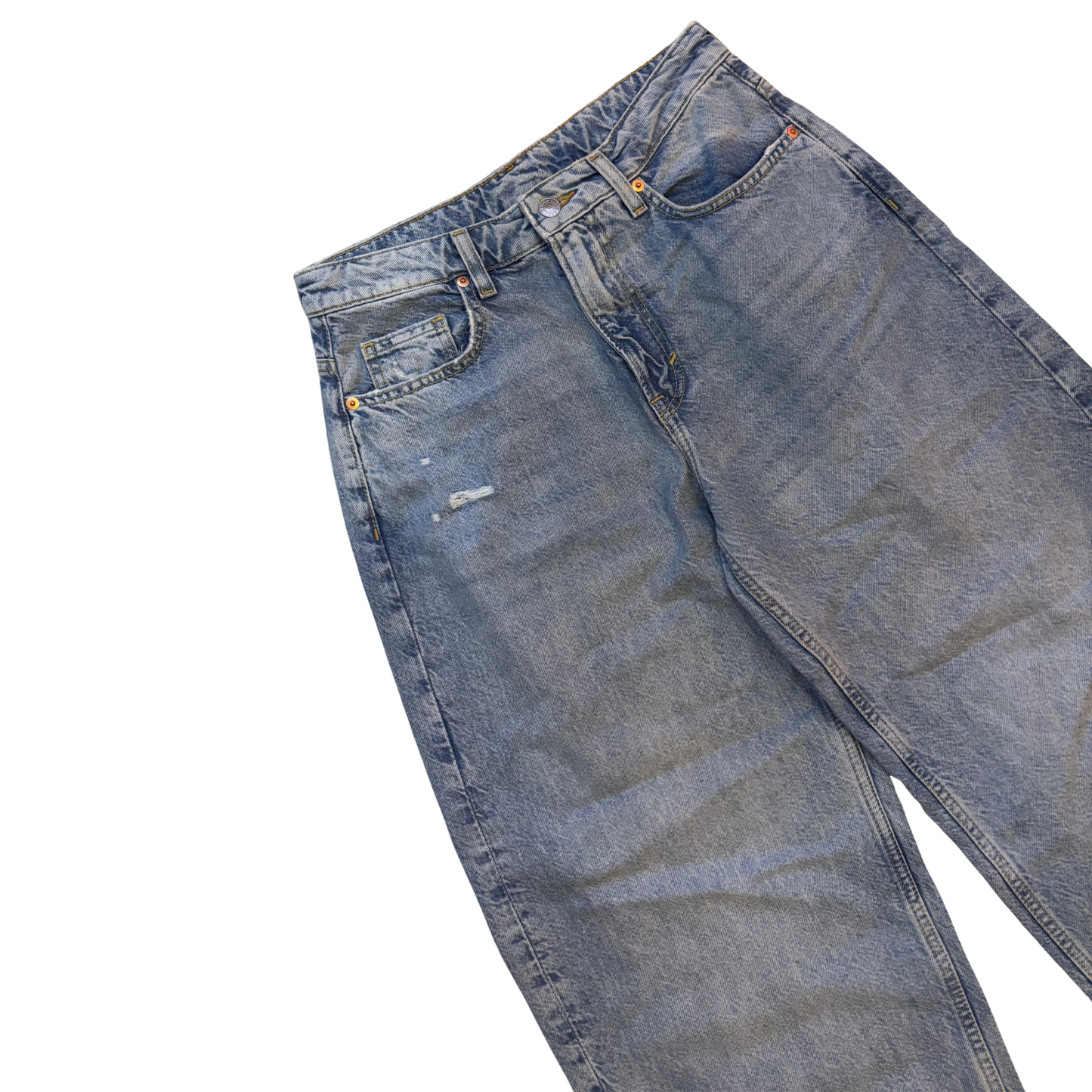 H&M Blue Baggy High Waist Jeans