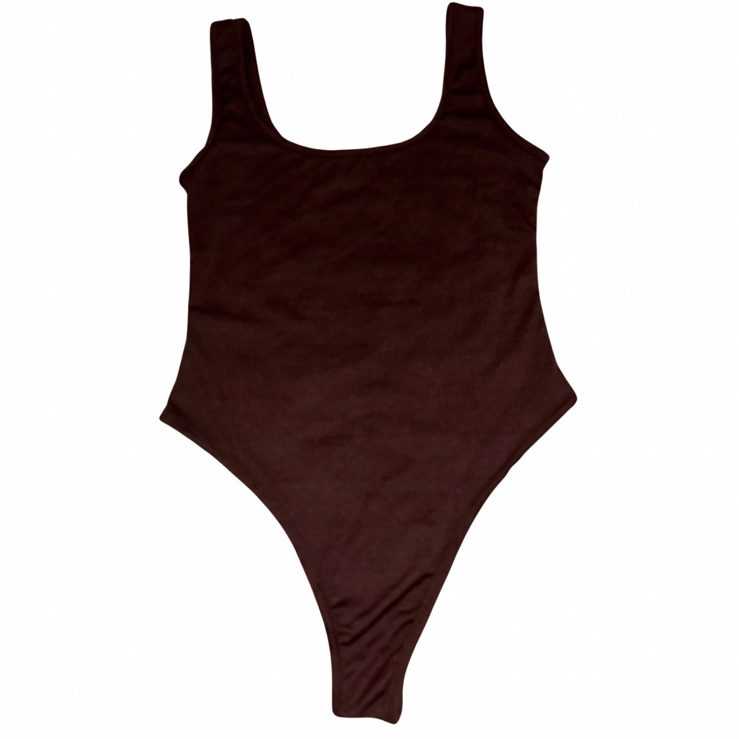 Chocolate Ribbed Bodysuit