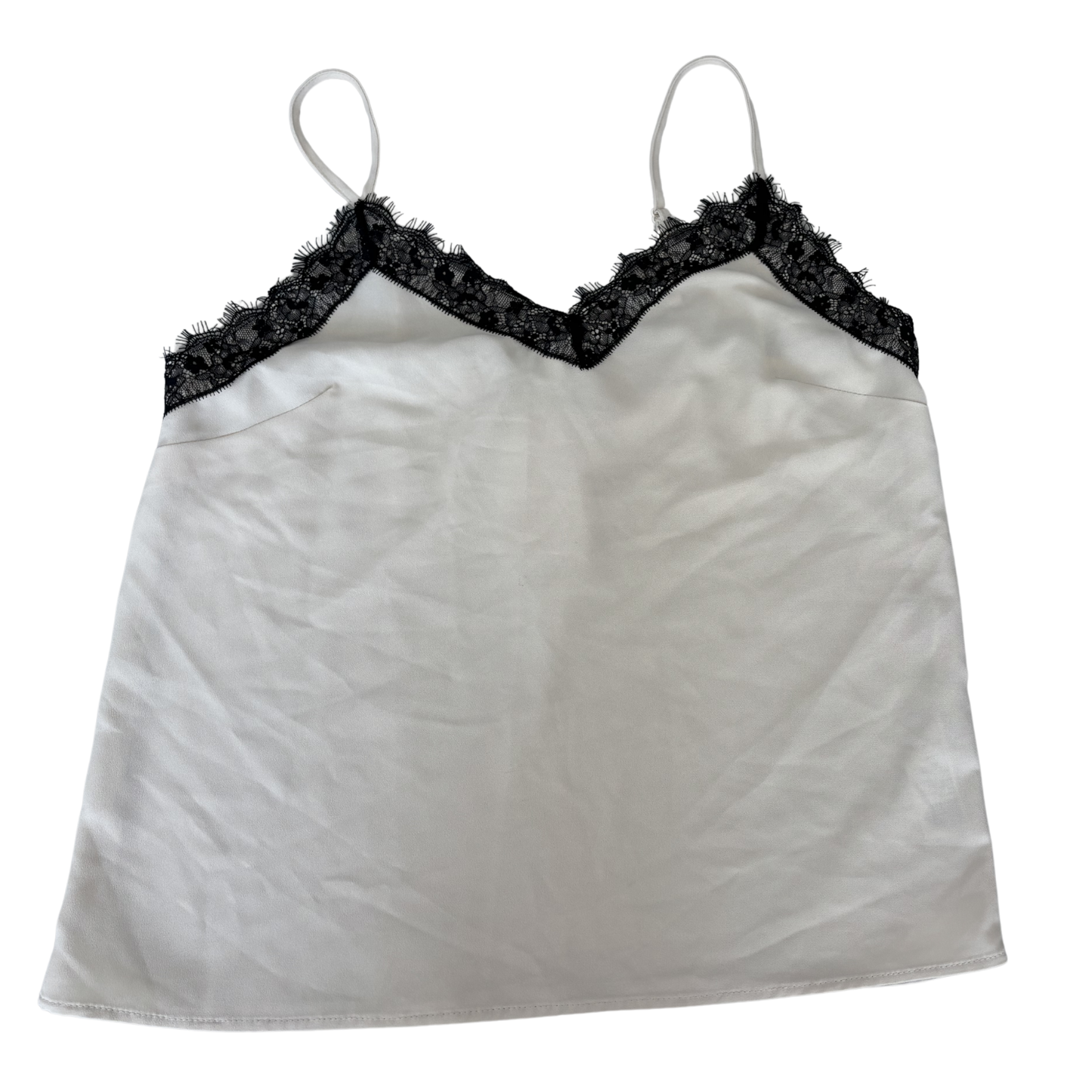 Topshop Satin & Lace Top
