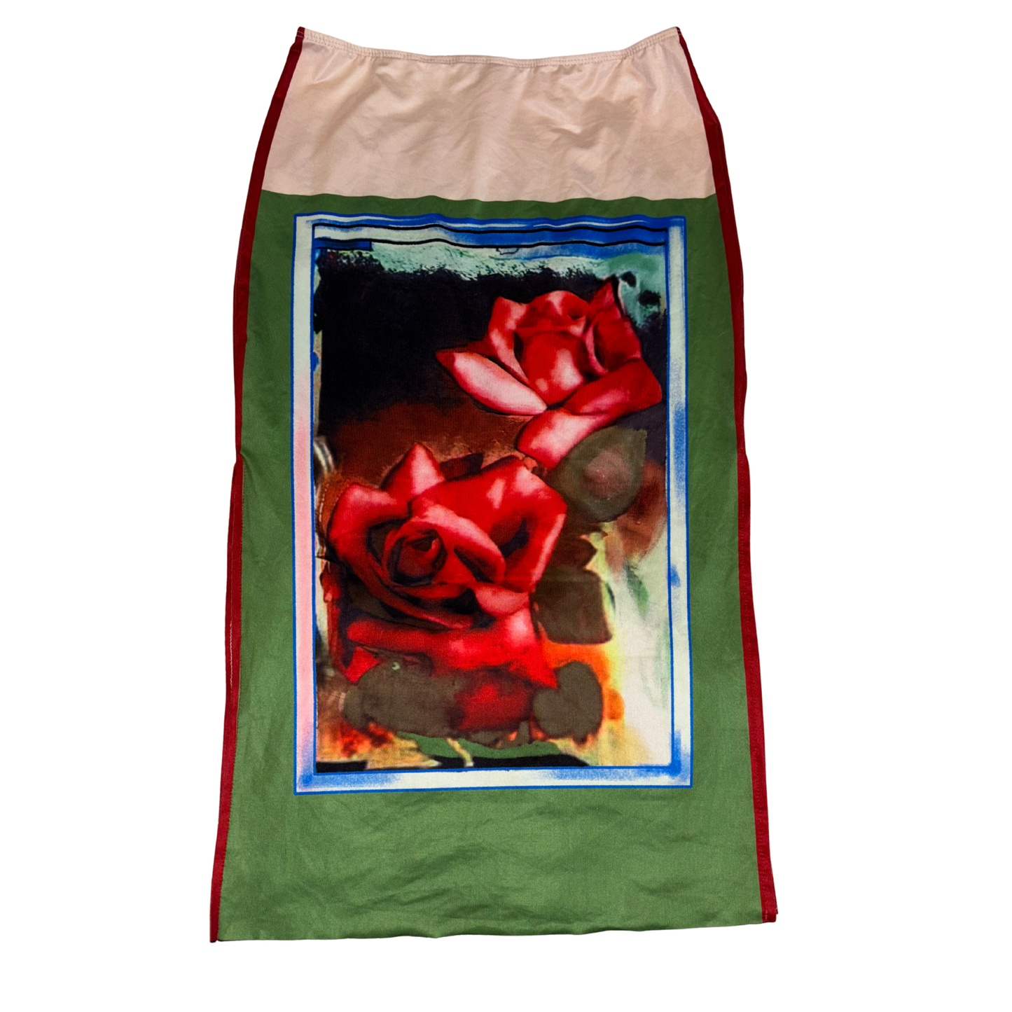 Rose Design Midi Skirt