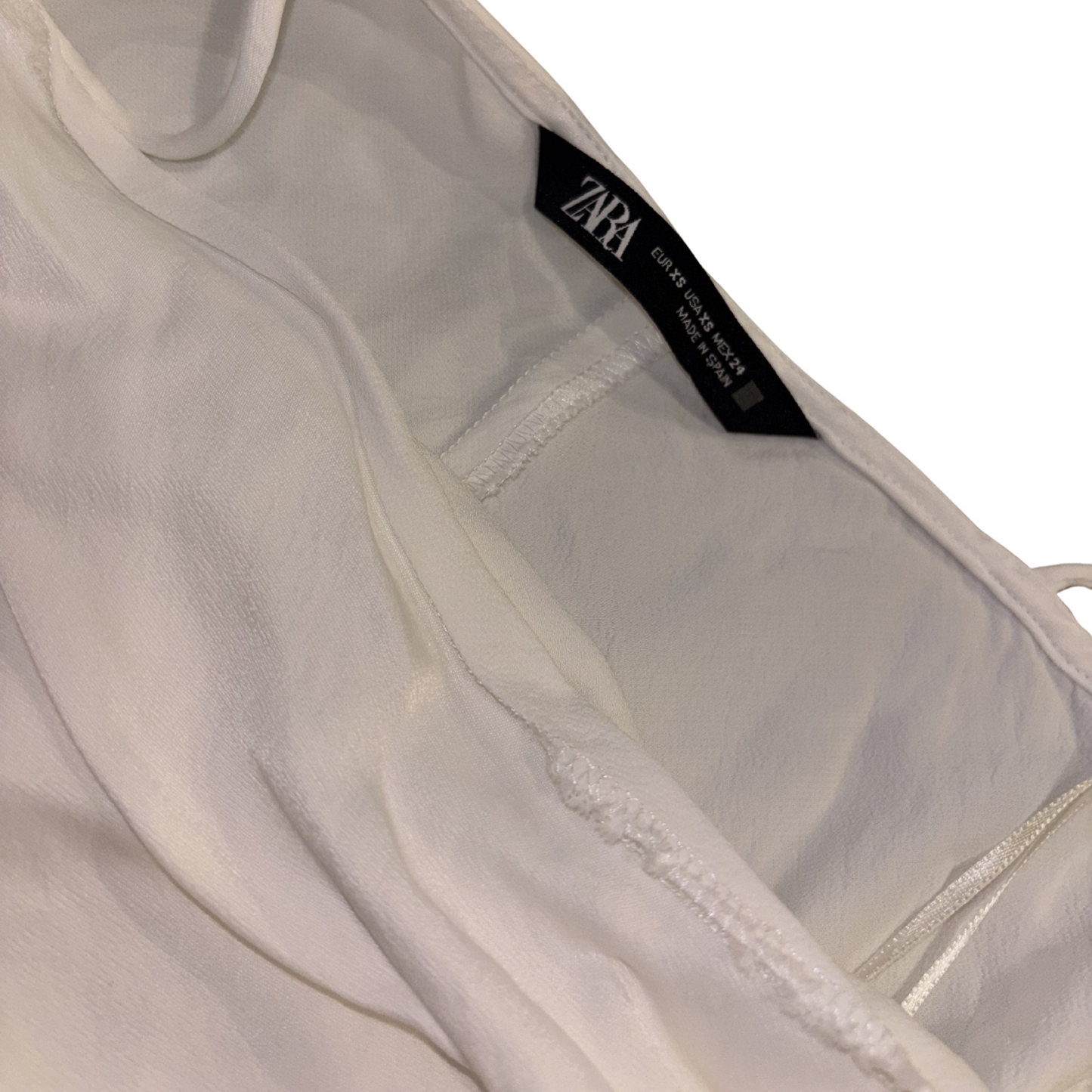 Zara White Cowl Neck Top