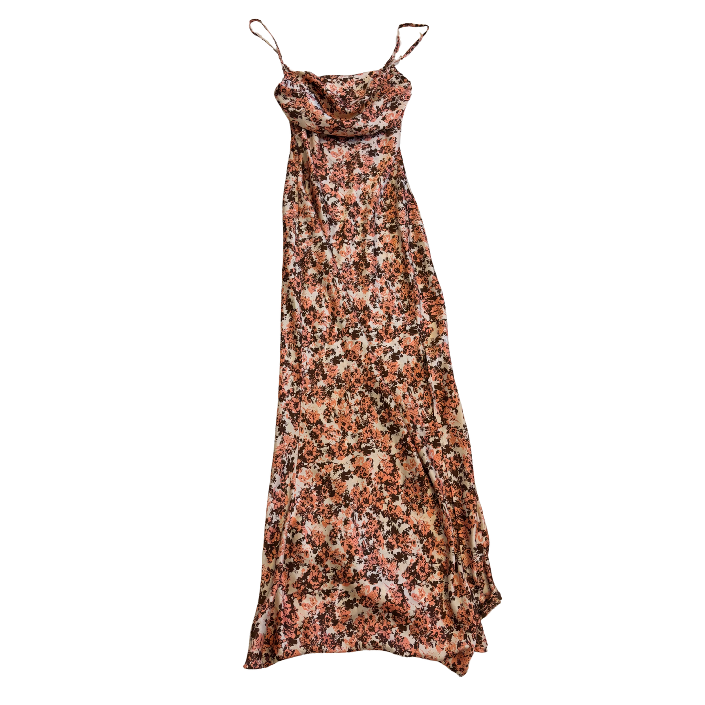 Floral Cowl Neck Maxi Dress