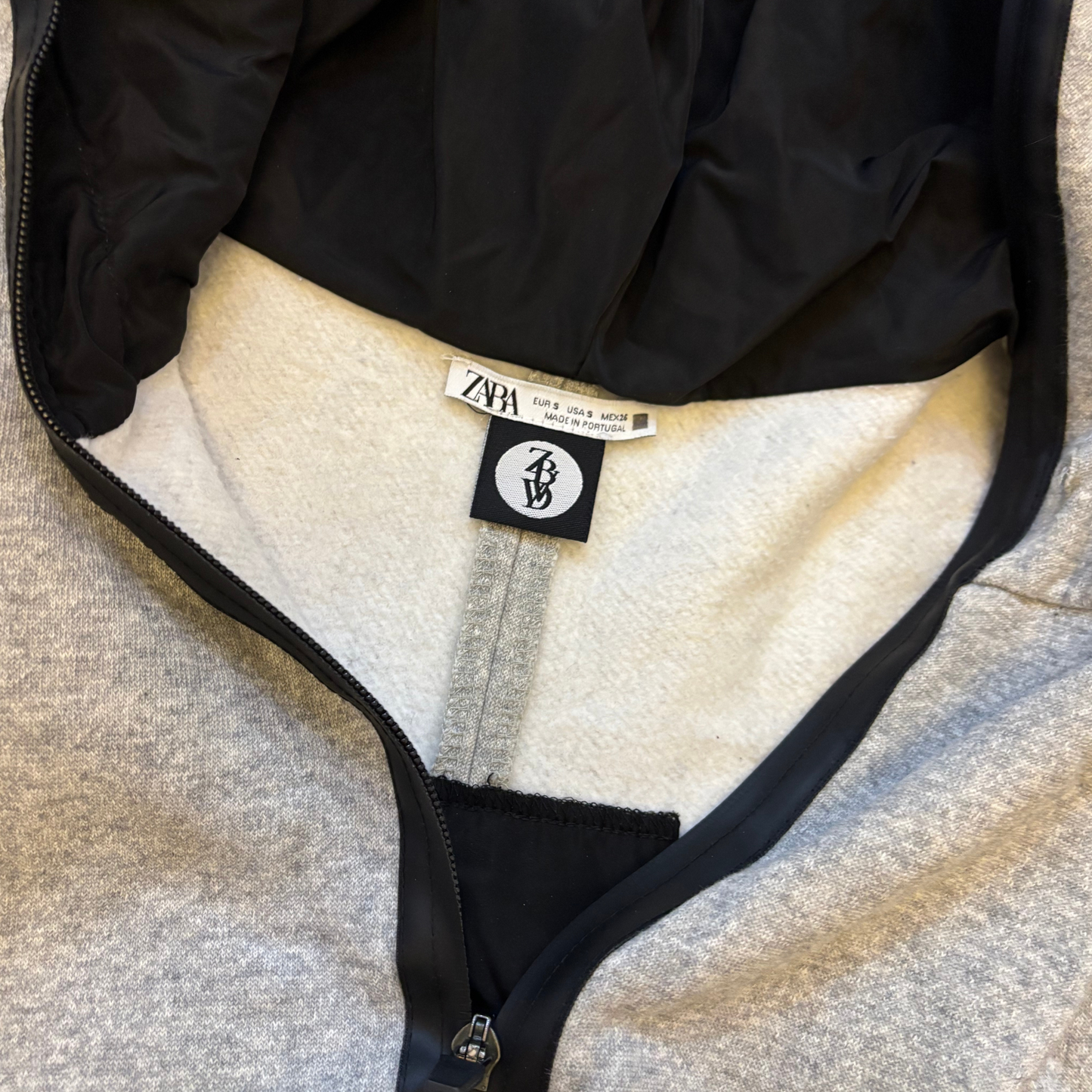 Zara Grey Zip Up Hoodie