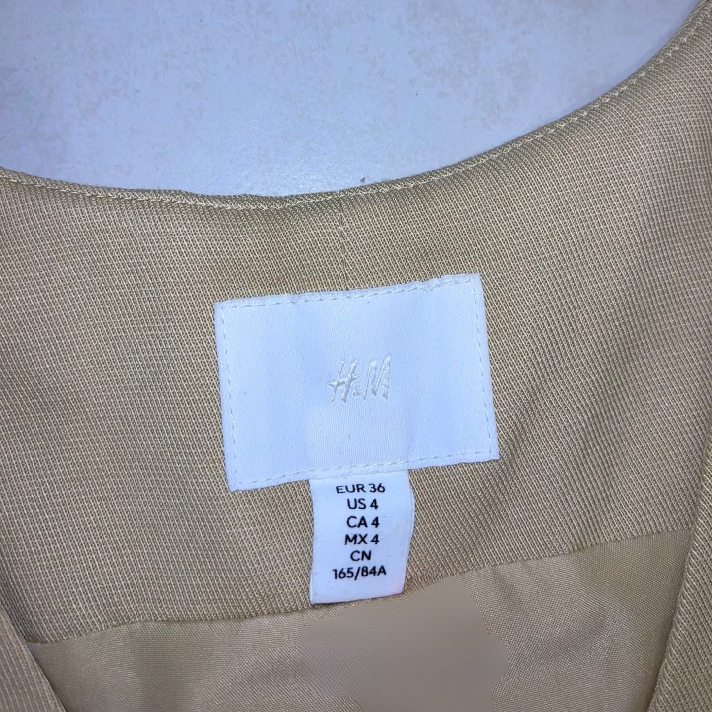 H&M Nude Button Up Waistcoat