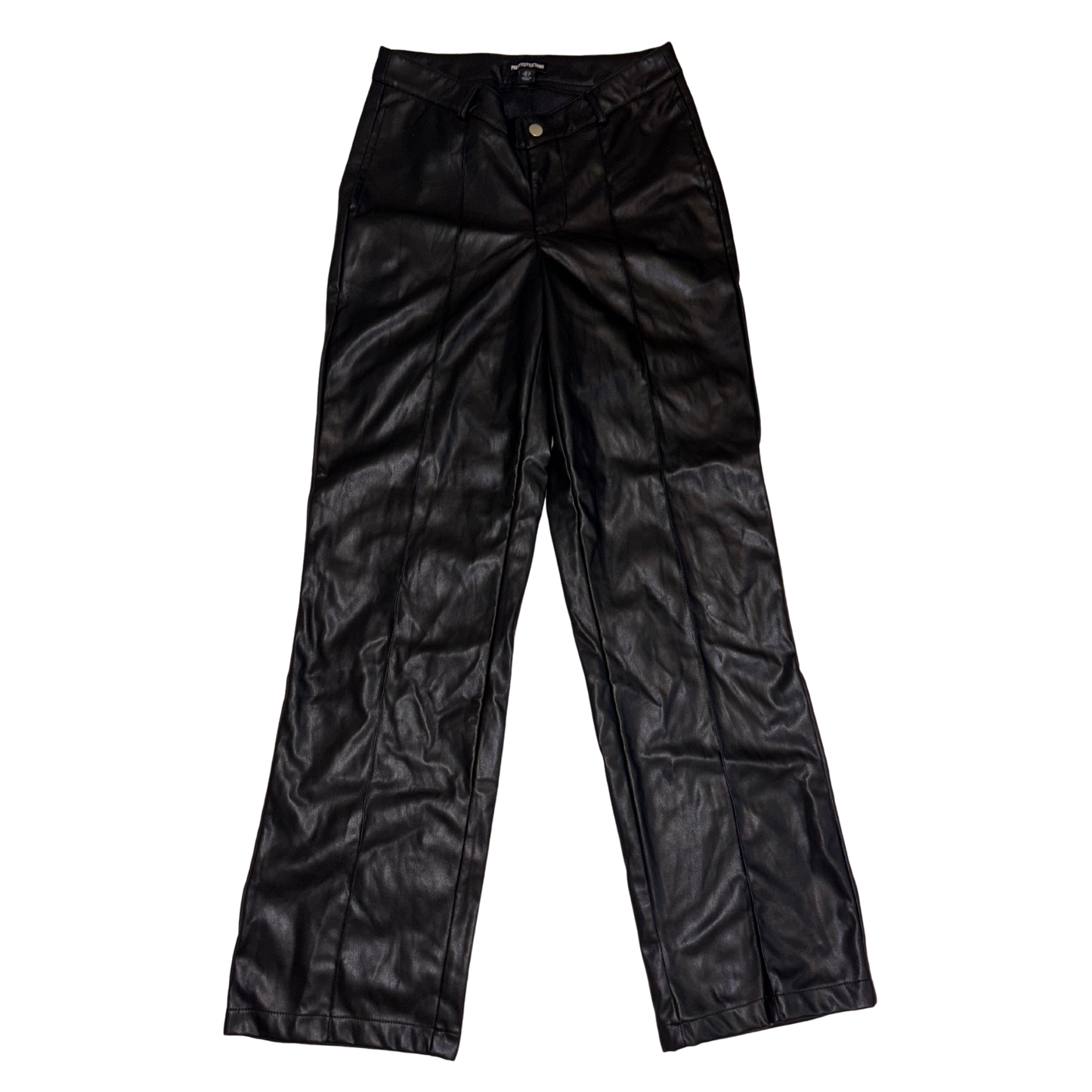 PLT Leather Seam Front Trousers
