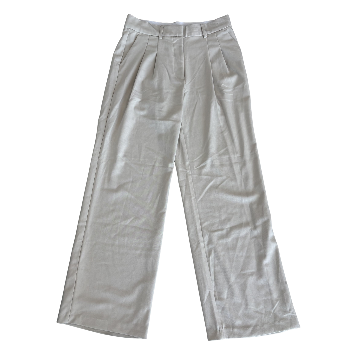 Lefties Cream Wide Leg Trousers