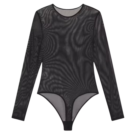 Black Mesh Bodysuit