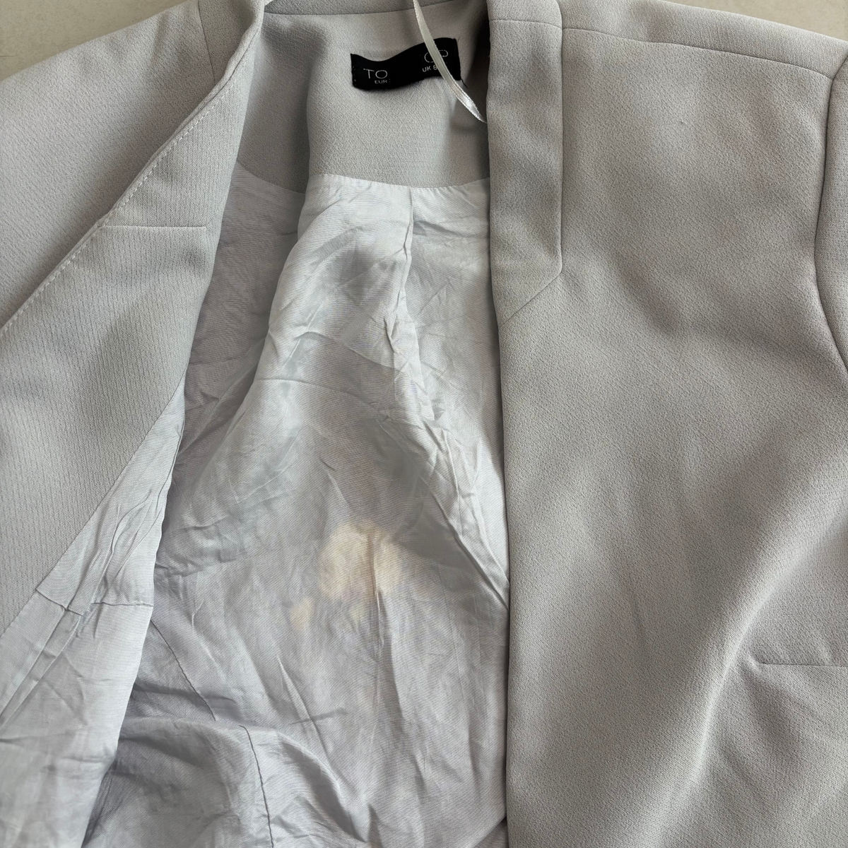 Topshop Grey Cropped Blazer